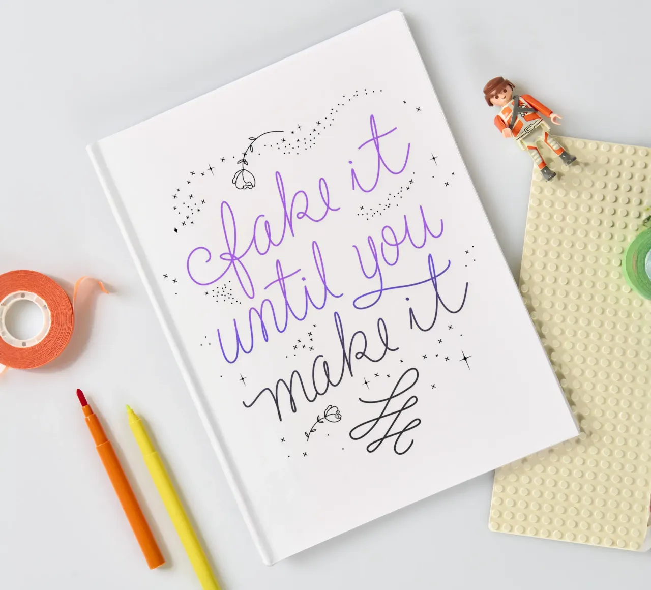 Fake it until you make it notebook by anisillustration