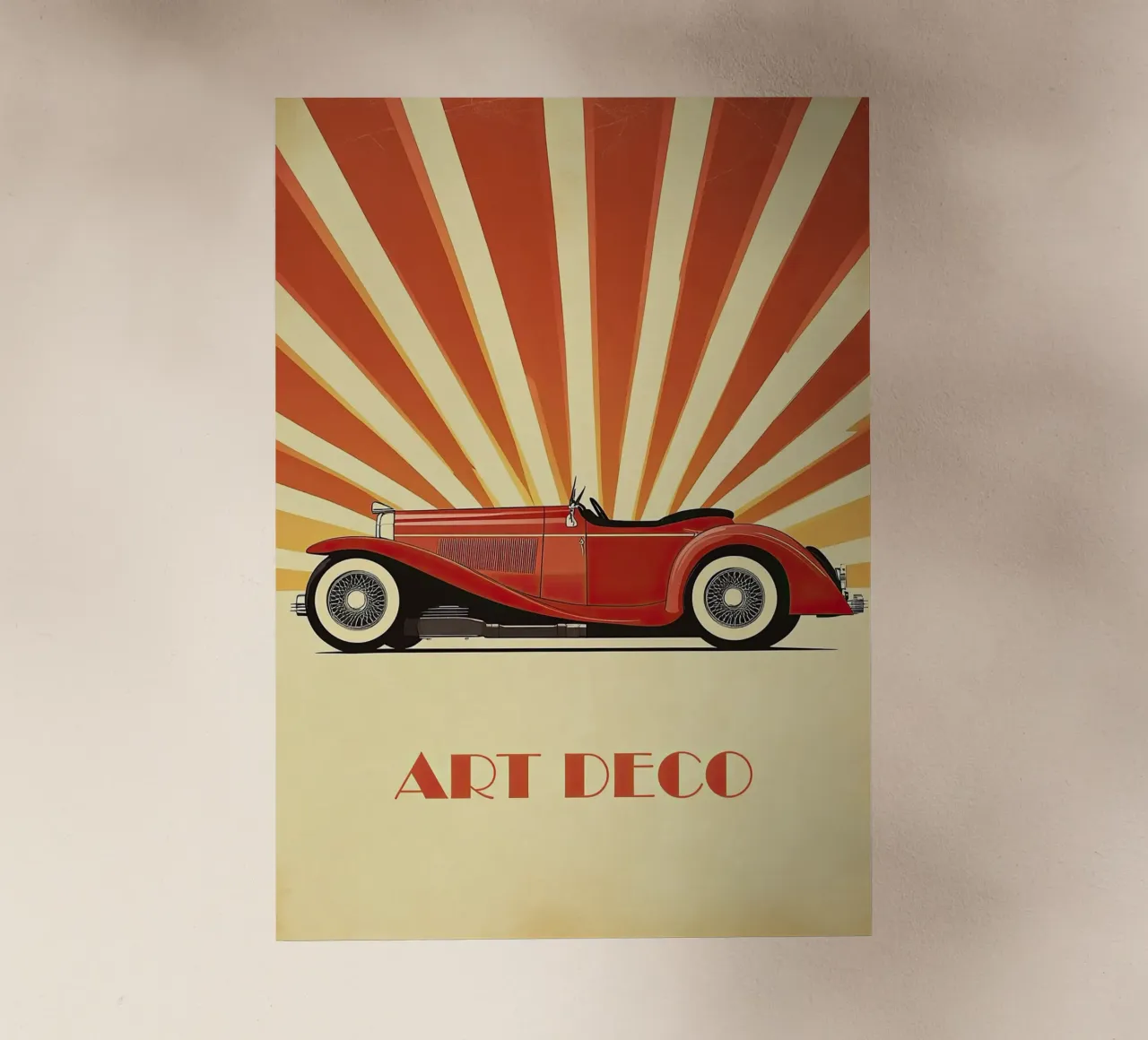 Art Deco Oldtimer Auto pellicola backlit da Nikis Art Studio