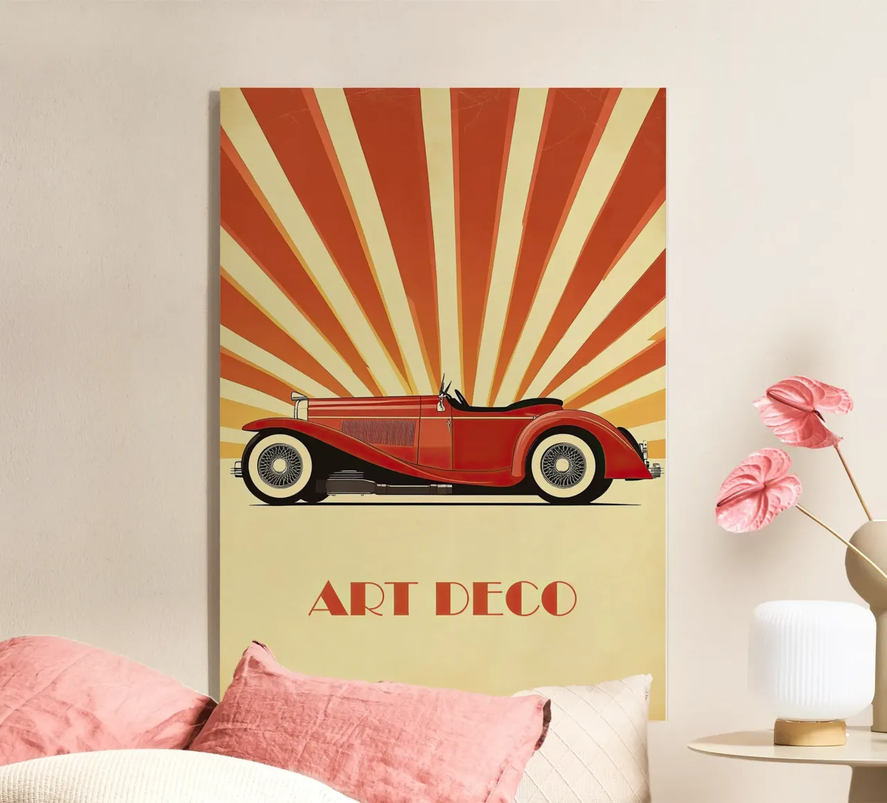 Art Deco Oldtimer Auto acrylic glass by Nikis Art Studio