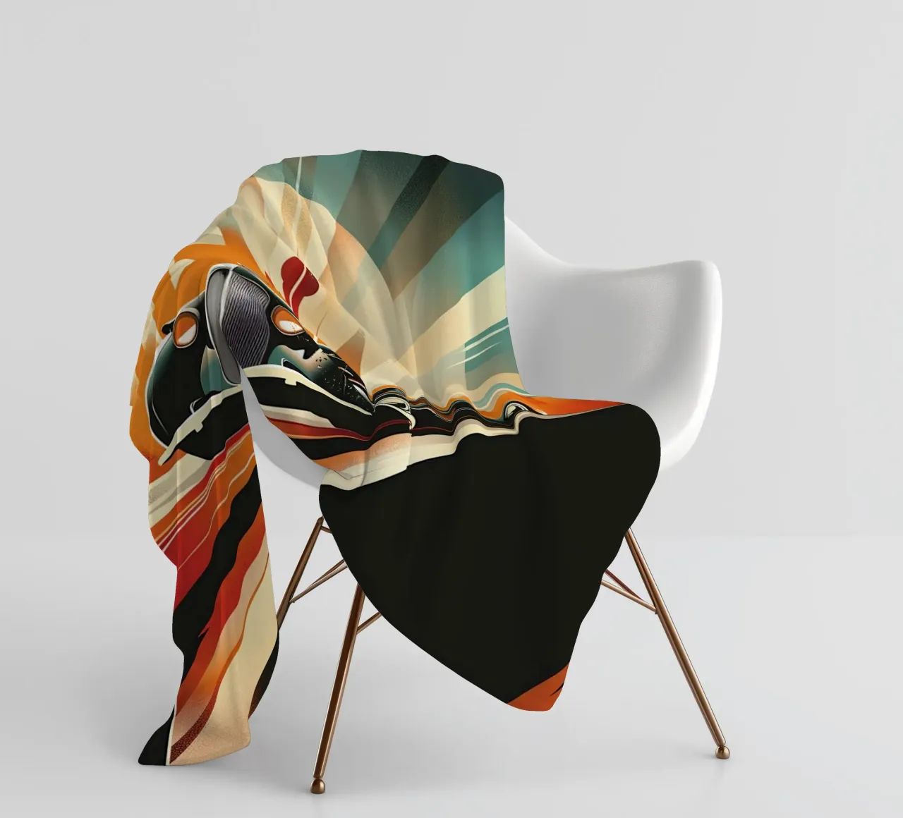 Art Deco Oldtimer Auto coperta in pile da Nikis Art Studio