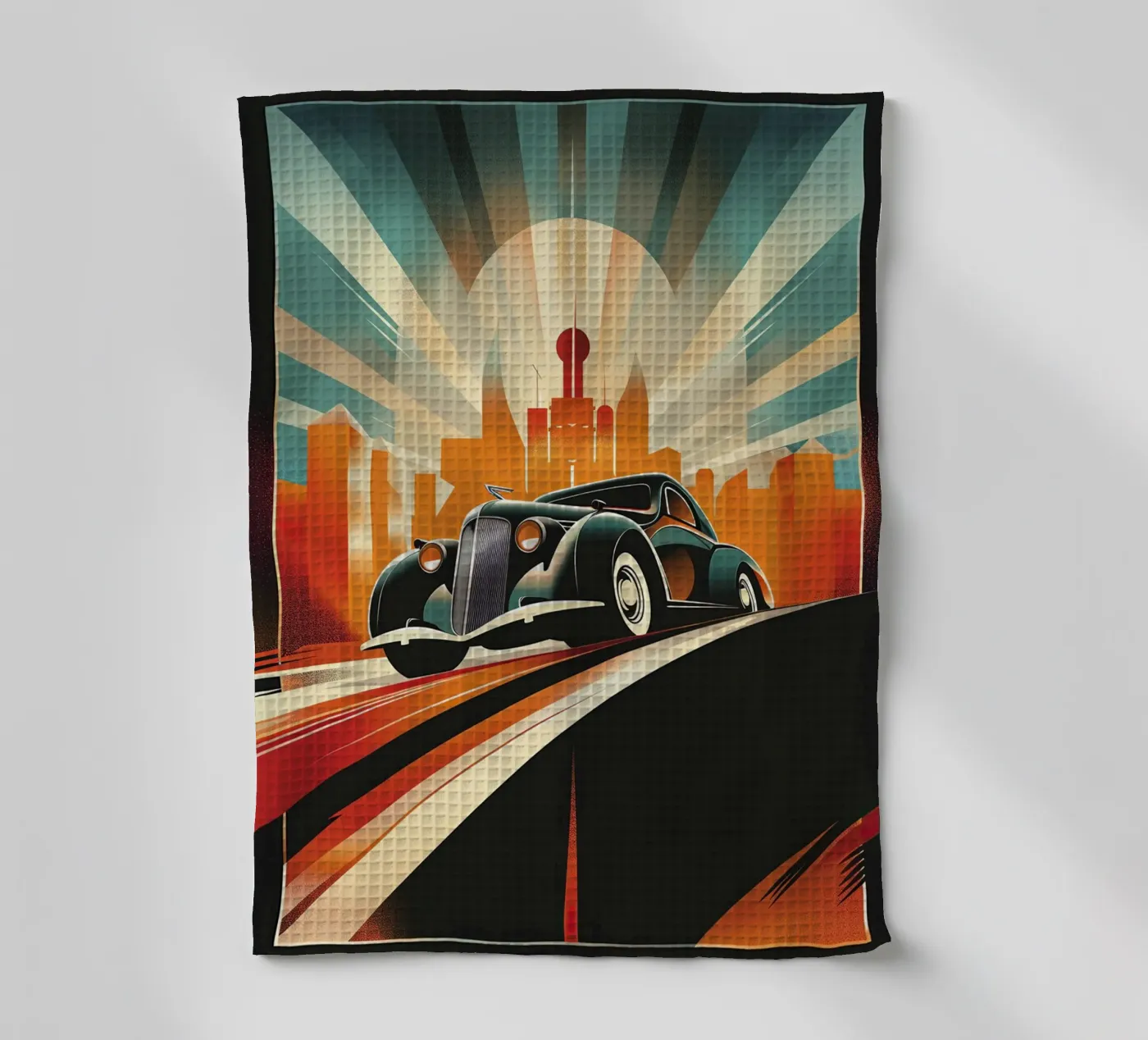 Art Deco Oldtimer Auto canovaccio da cucina da Nikis Art Studio
