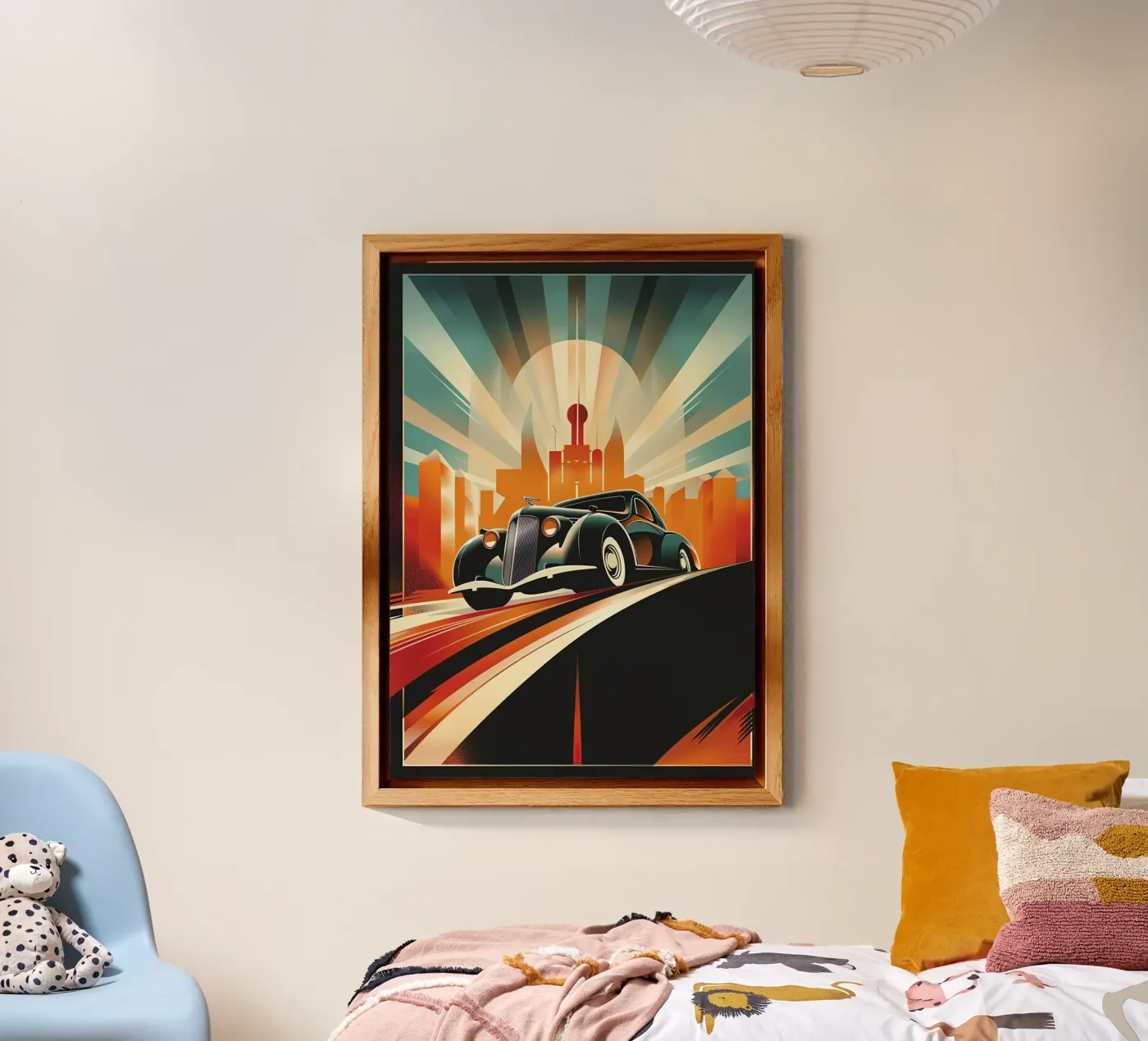 Art Deco Oldtimer Auto forex plate by Nikis Art Studio