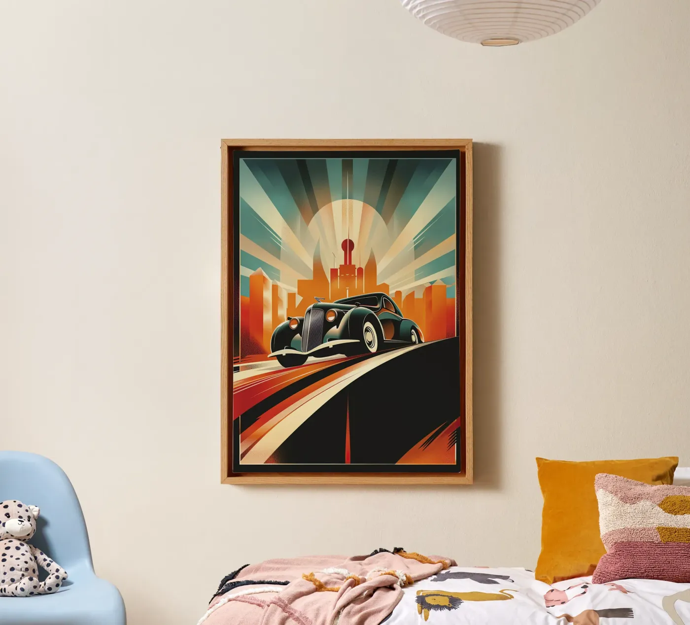 Art Deco Oldtimer Auto tela da Nikis Art Studio