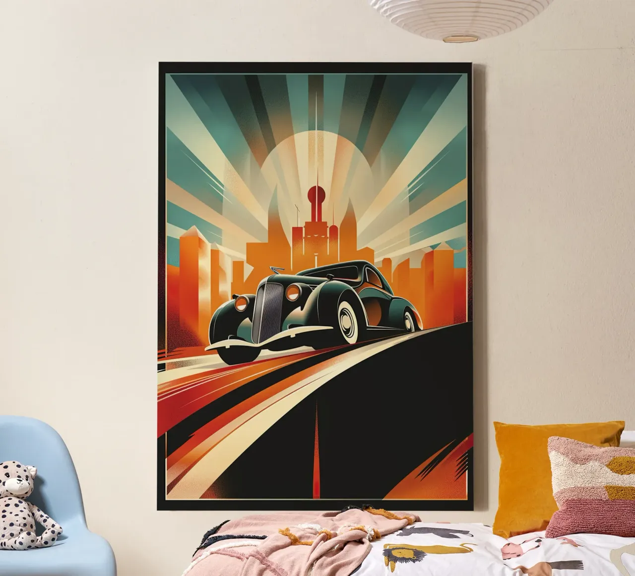 Art Deco Oldtimer Auto tela da Nikis Art Studio