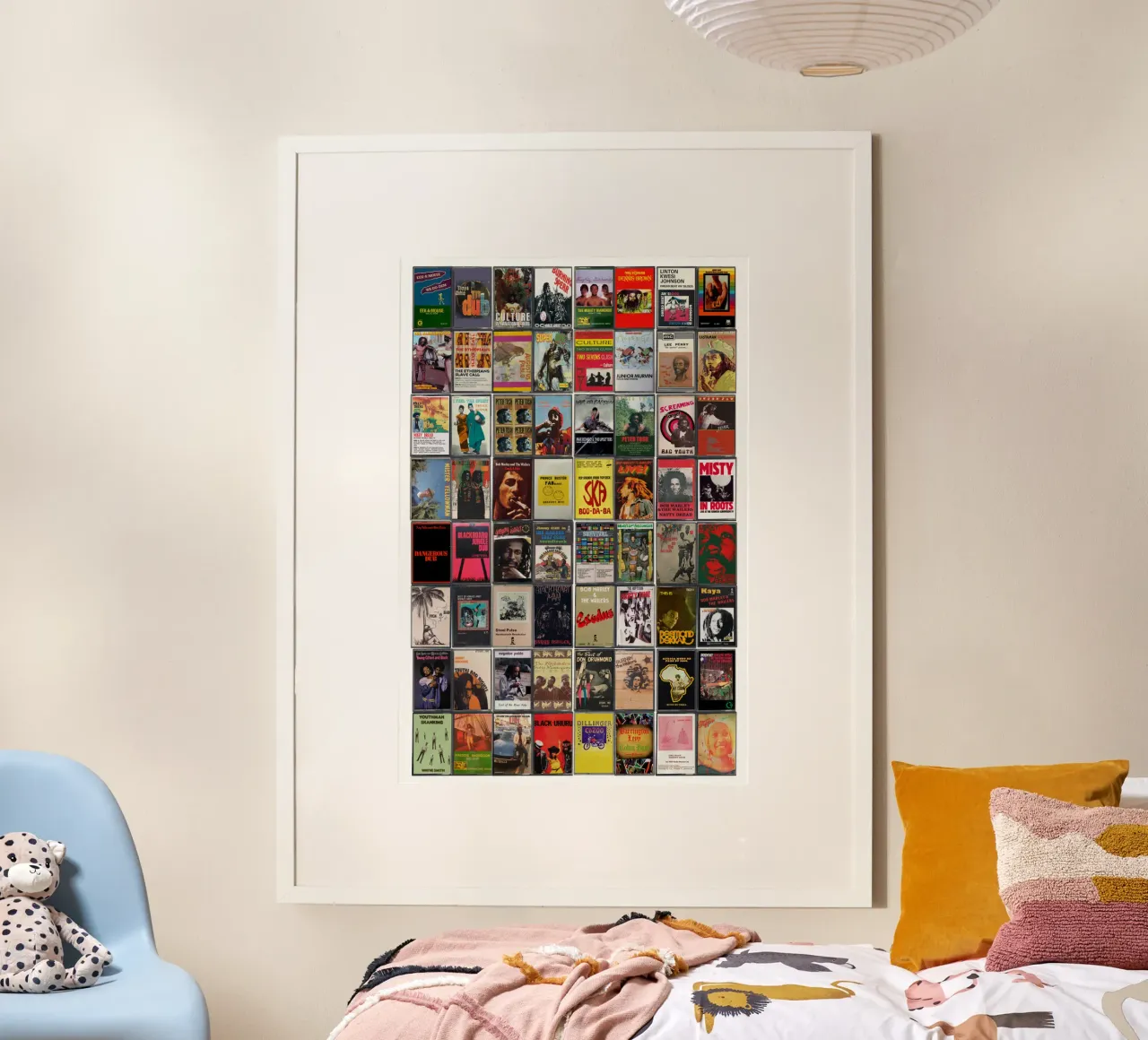Grootste Reggae ooit - Vintage Album Cassette Print poster van MrMustardPrints