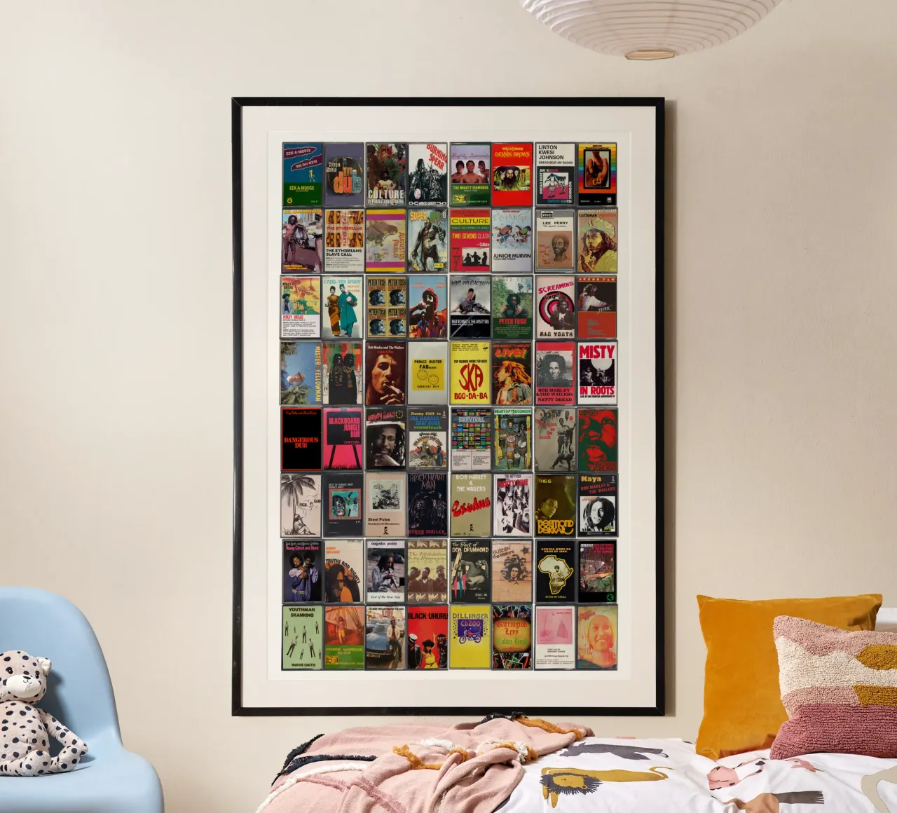 Grootste Reggae ooit - Vintage Album Cassette Print poster van MrMustardPrints