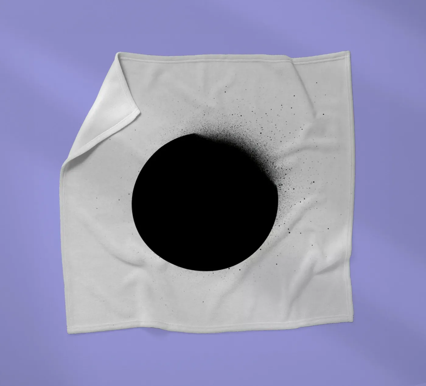 Black 01 Fleecedecke von STUDIO LEEMO