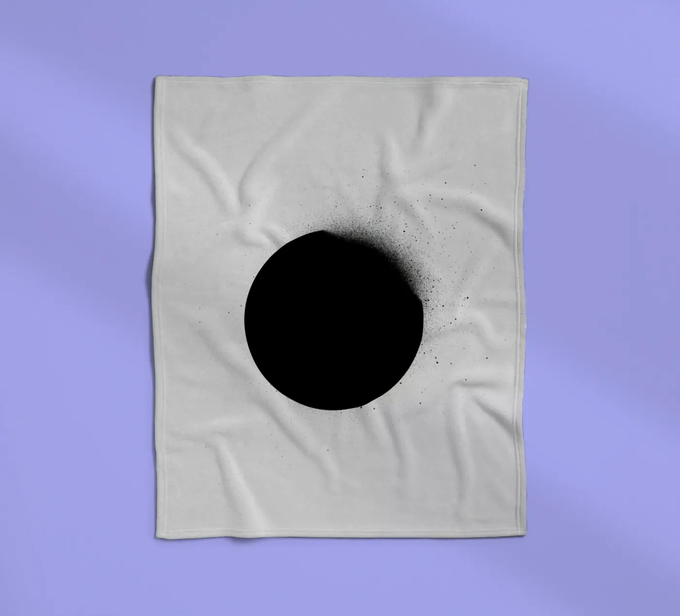Black 01 Fleecedecke von STUDIO LEEMO