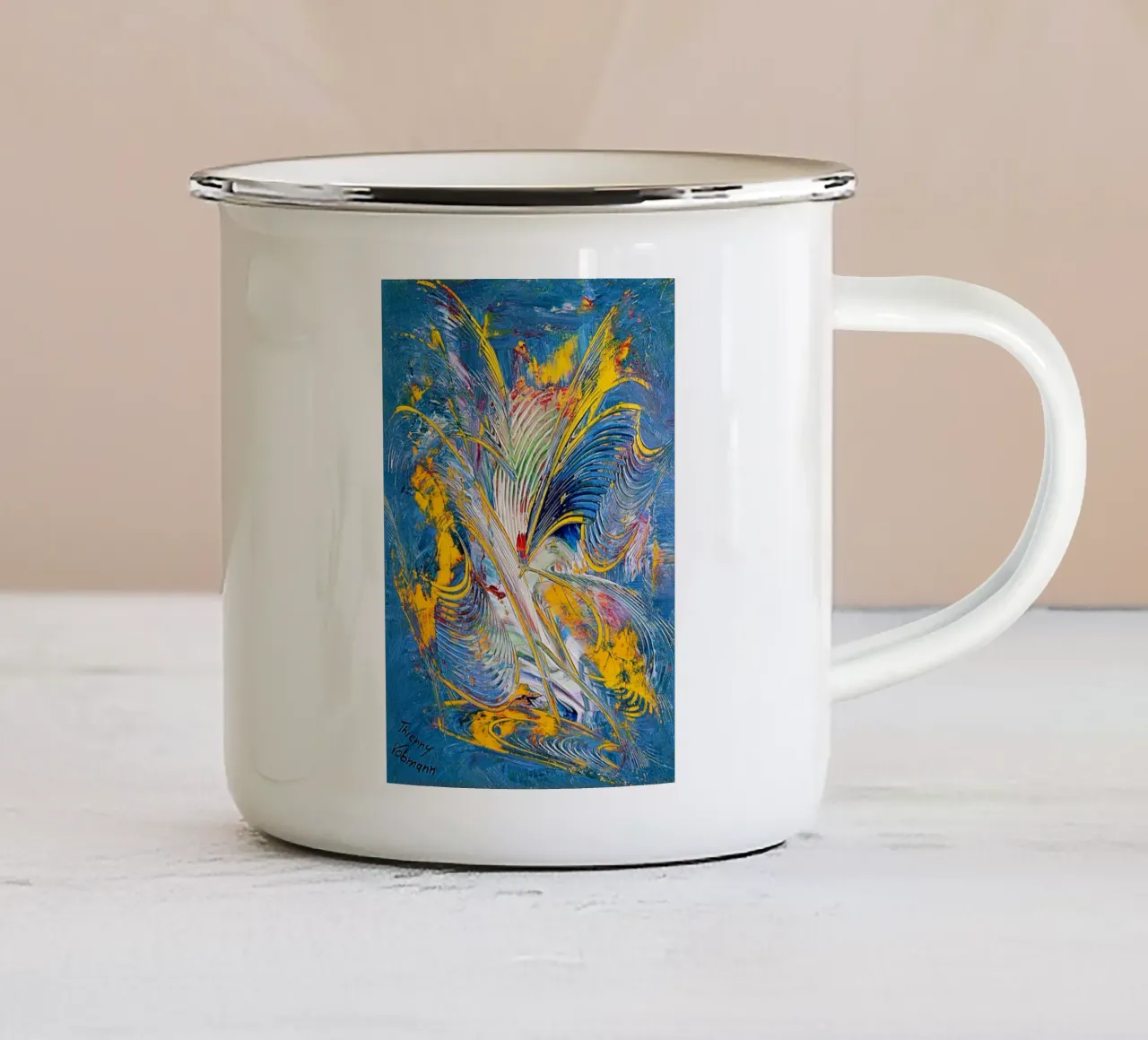 ideal gift 81 tazza in smalto da Thierry Vobmann Abstract painting