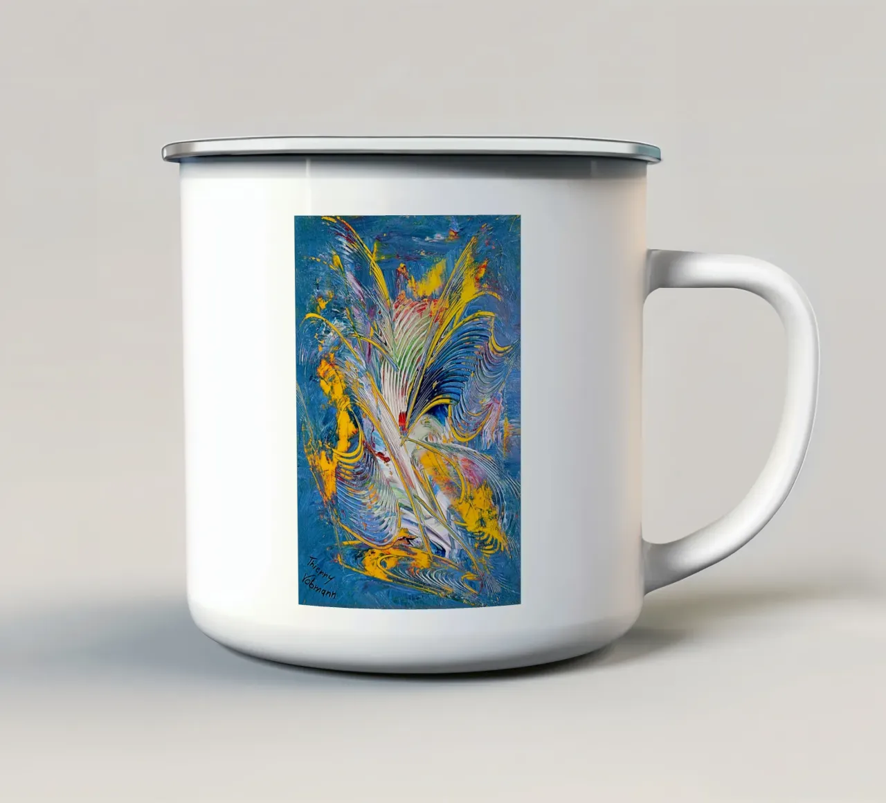 ideal gift 81 tazza in smalto da Thierry Vobmann Abstract painting