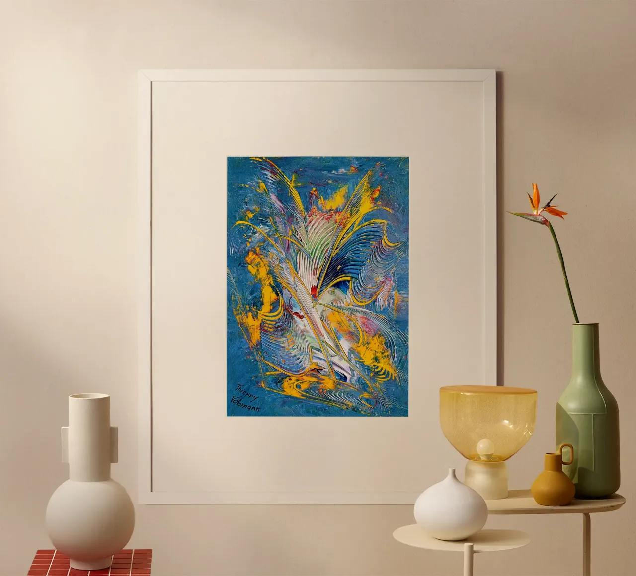 ideal gift 81 poster con telaio in plastica da Thierry Vobmann Abstract painting