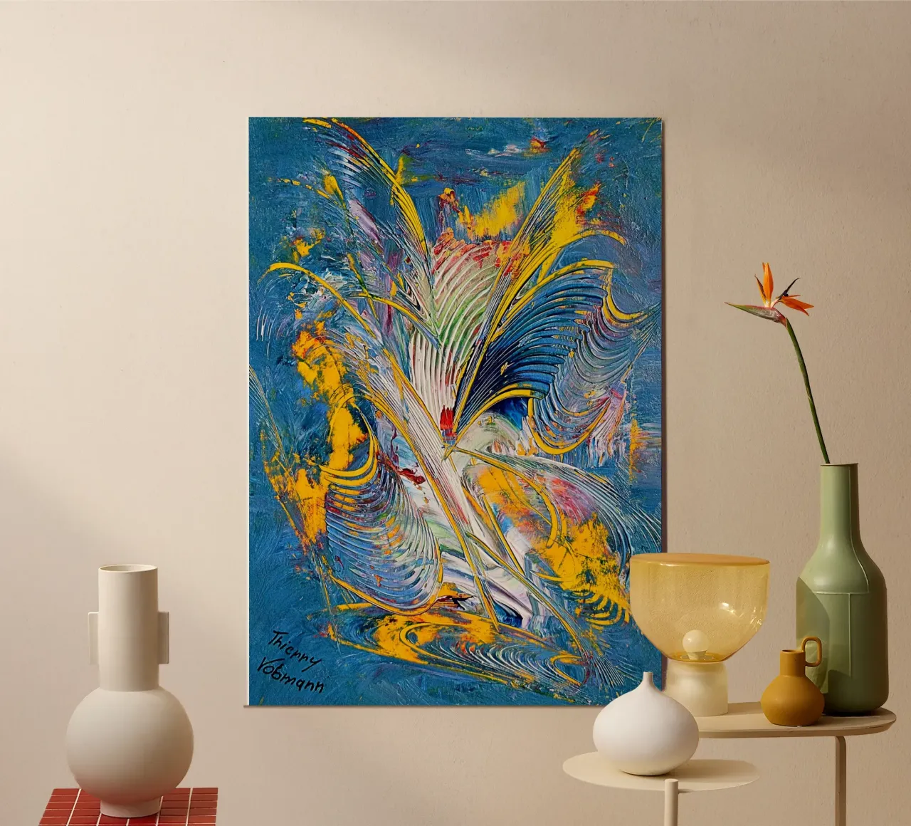 ideal gift 81 poster con telaio in plastica da Thierry Vobmann Abstract painting