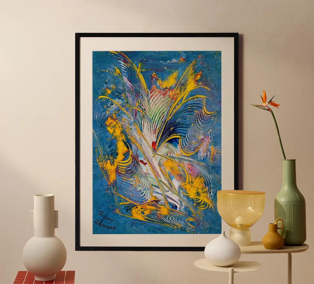 ideal gift 81 poster con telaio in plastica da Thierry Vobmann Abstract painting