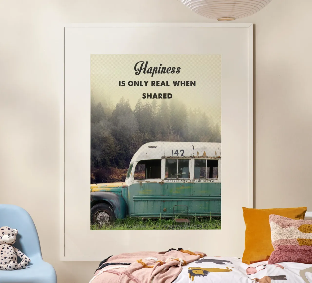 Into the wild poster met kunststof frame van 2toastdesign