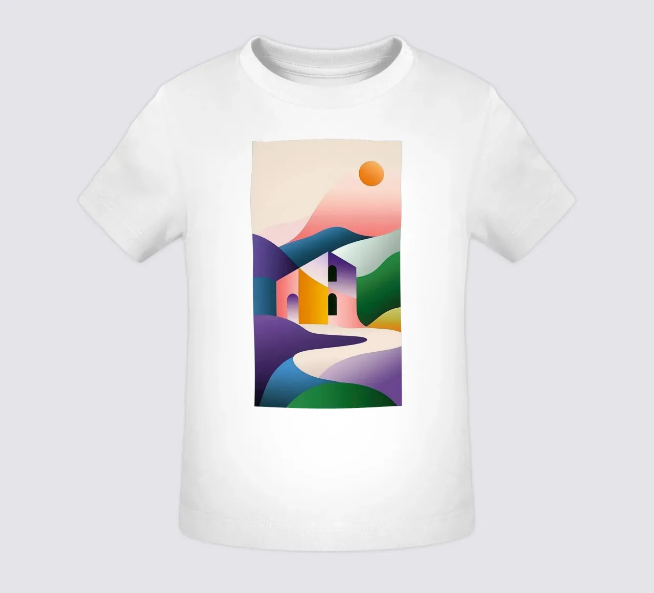 Paesaggio modulare maglietta neonato da Geometric