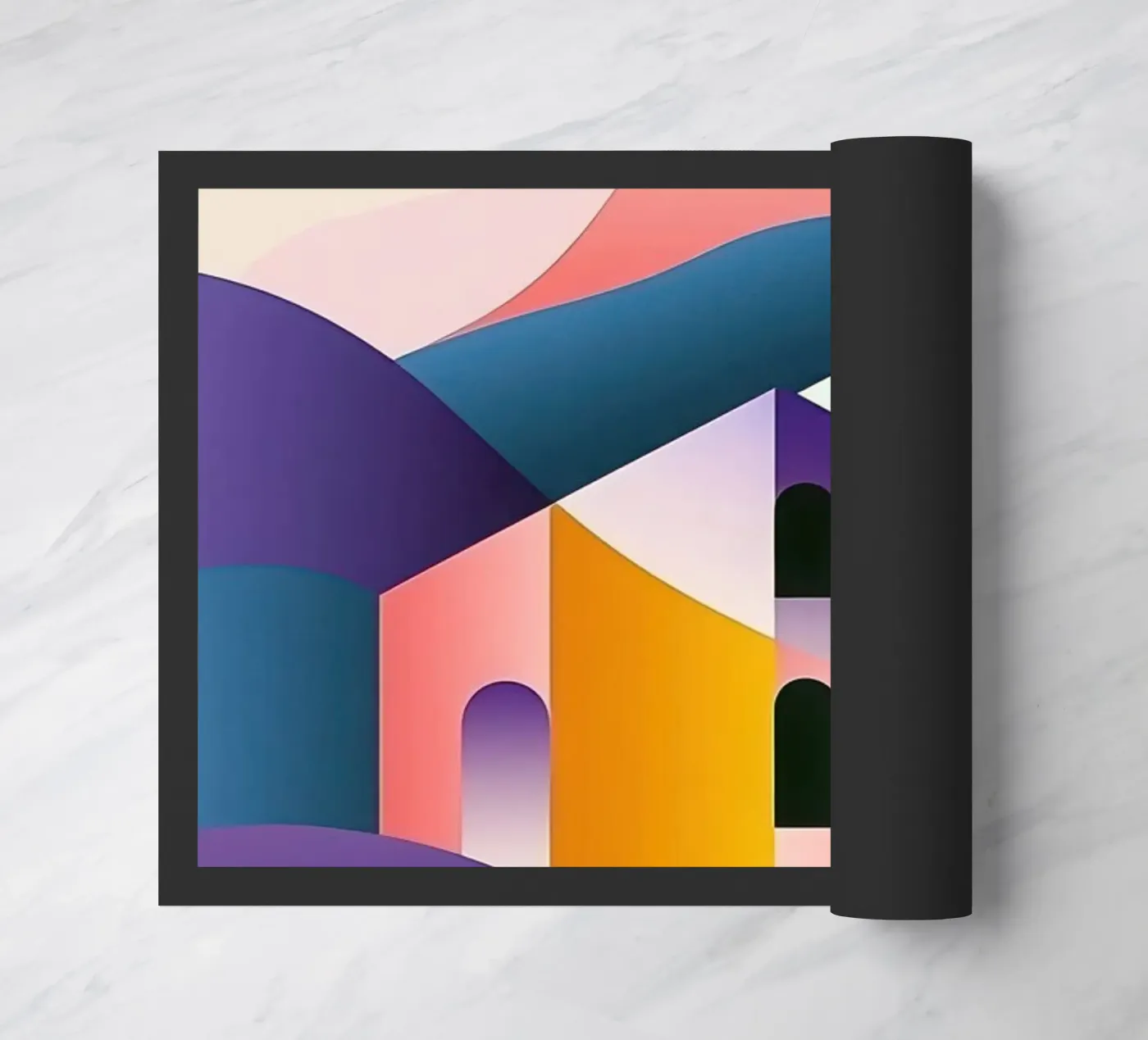 Modulair landschap deurmat van Geometric