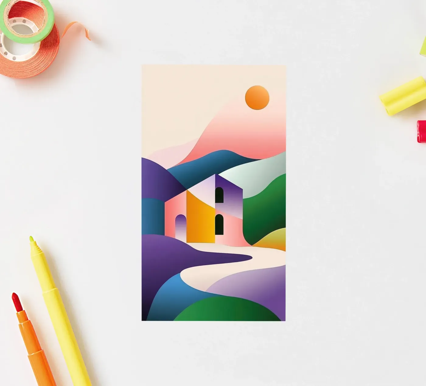 Modular landscape sticker by Geometric