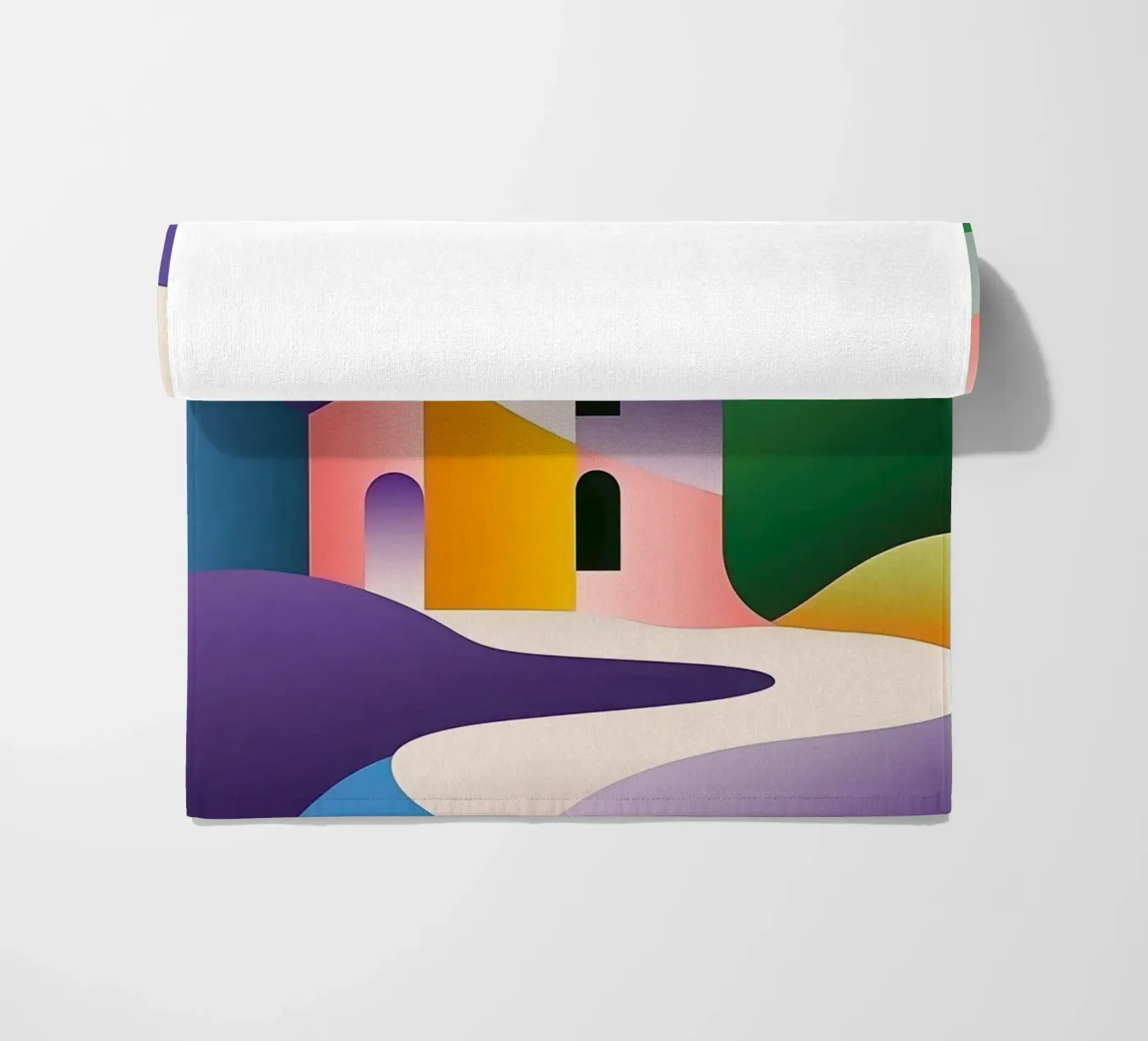 Modulair landschap strandhanddoek van Geometric