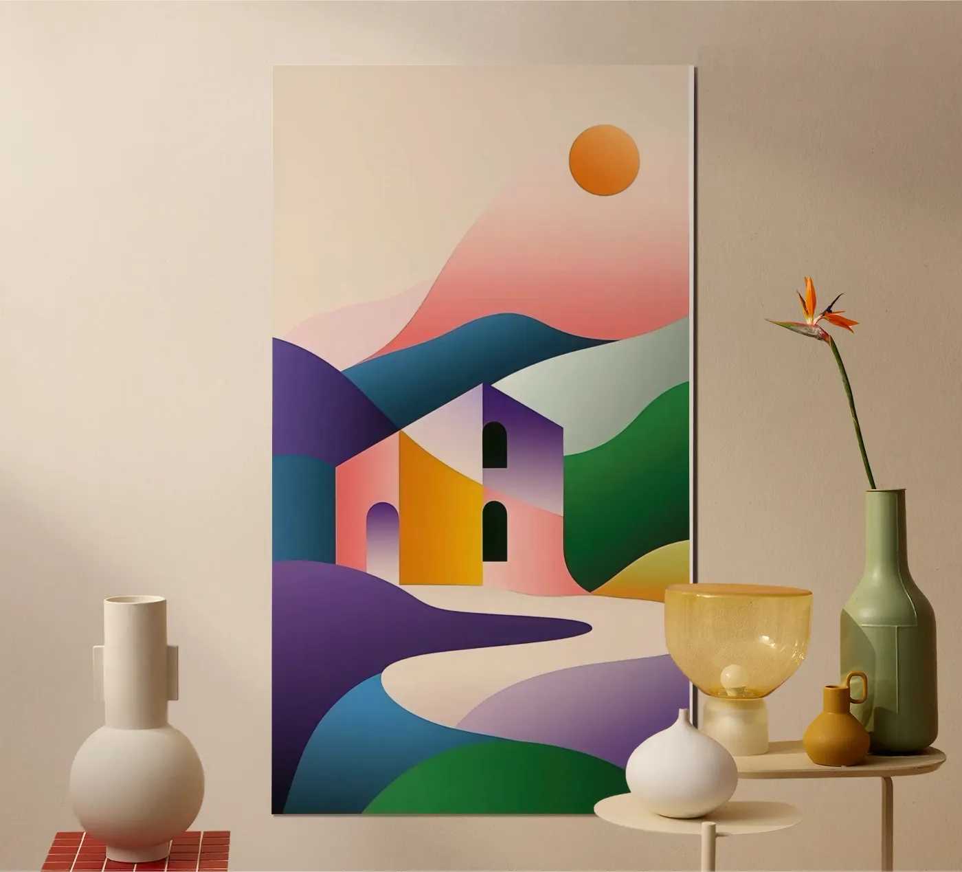 Modular landscape poster van Geometric