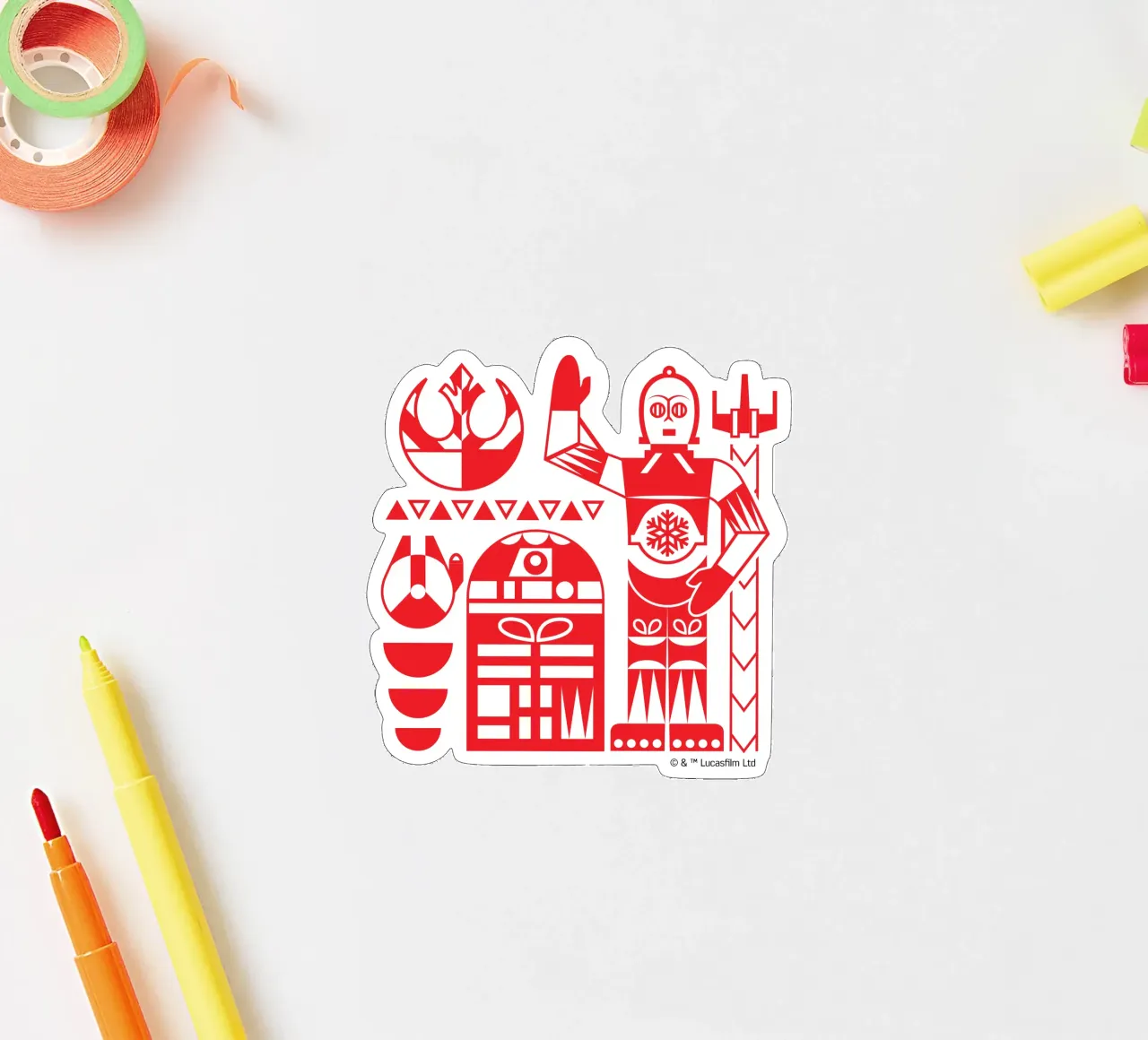 XMAS REBEL ROBOTS adesivo da Star Wars - Sticker Shop