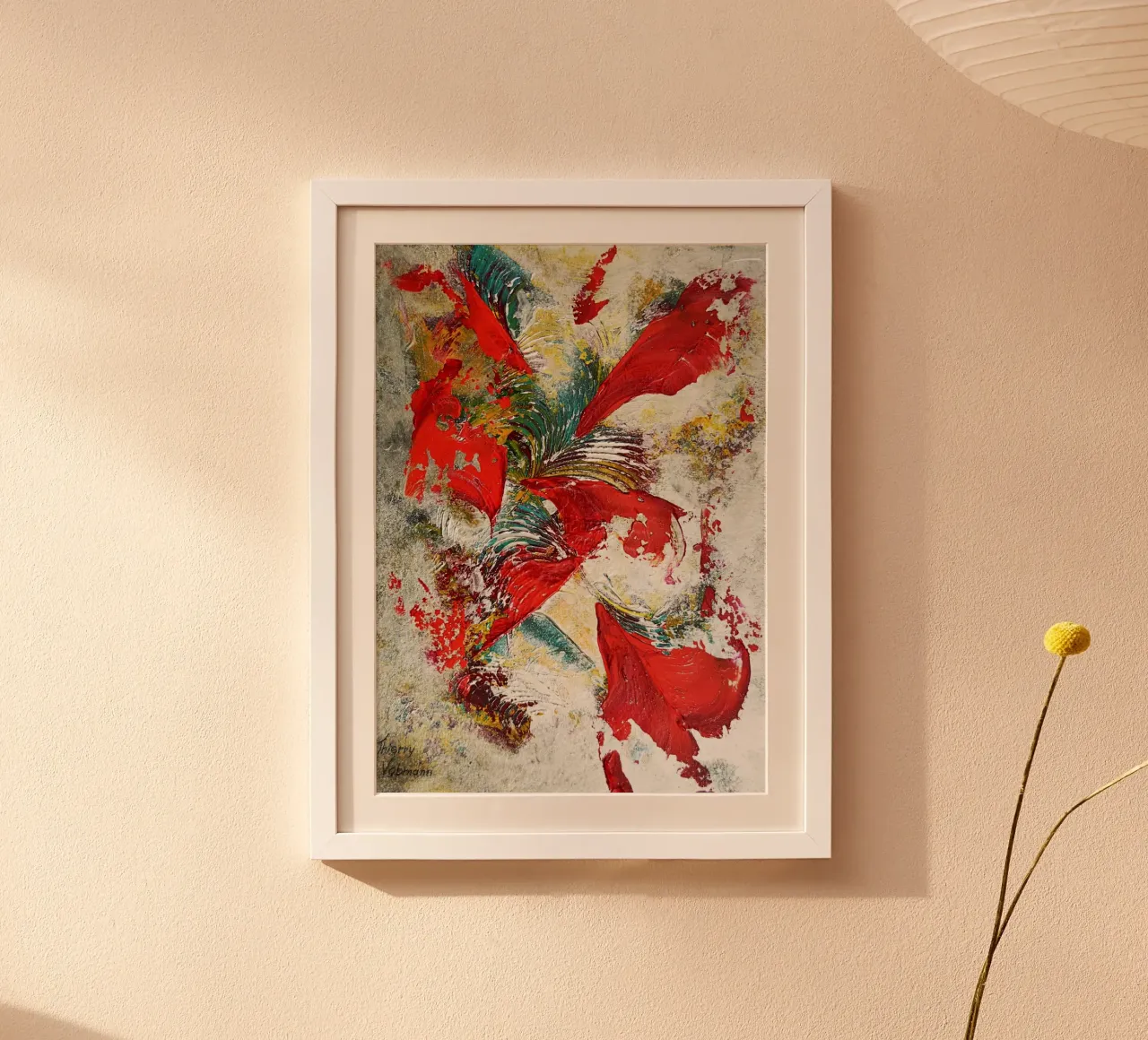 IDEAL GIFT 82 poster con telaio in legno da Thierry Vobmann Abstract painting