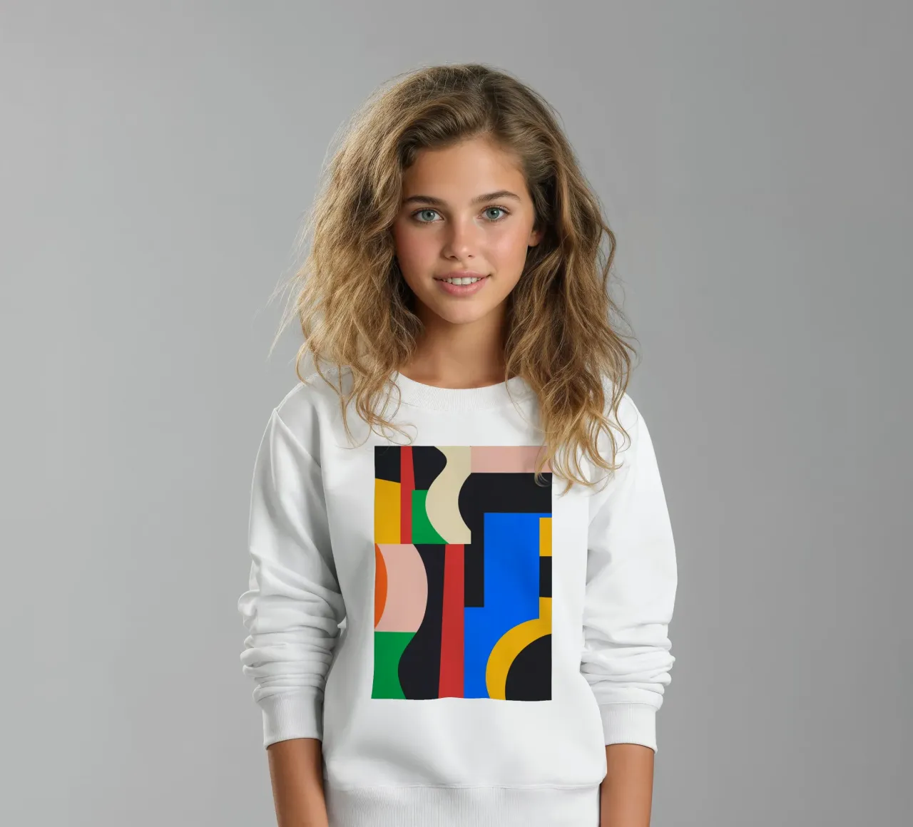 Colorful Geometric Abstract Art 11 kids sweatshirt by Gaite