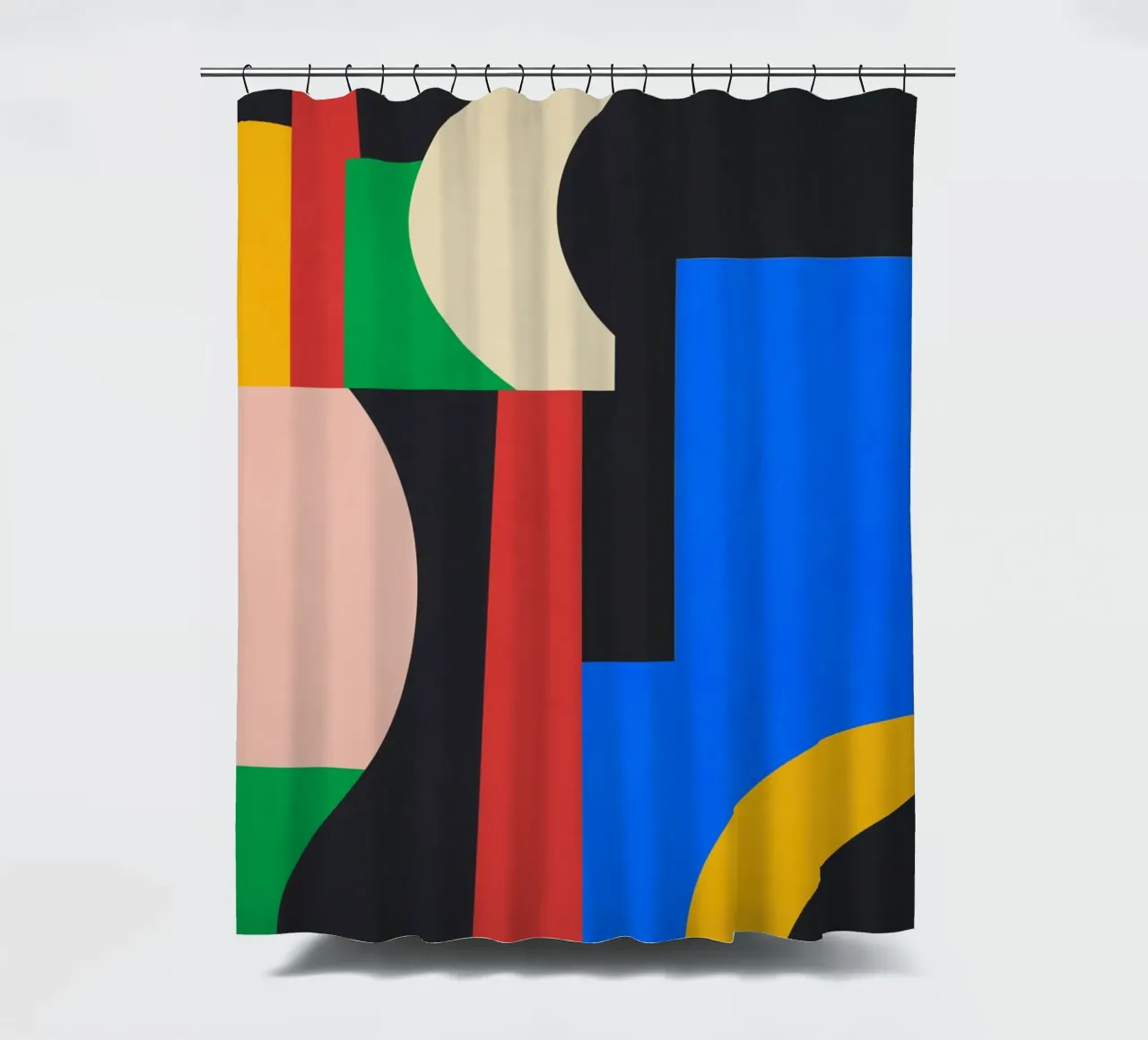 Bunte geometrische abstrakte Kunst 11 Duschvorhang von Gaite