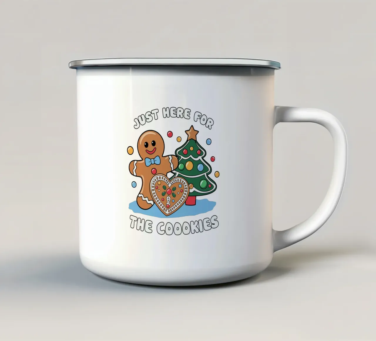Just here for the cookies tazza in smalto da edsonramosart