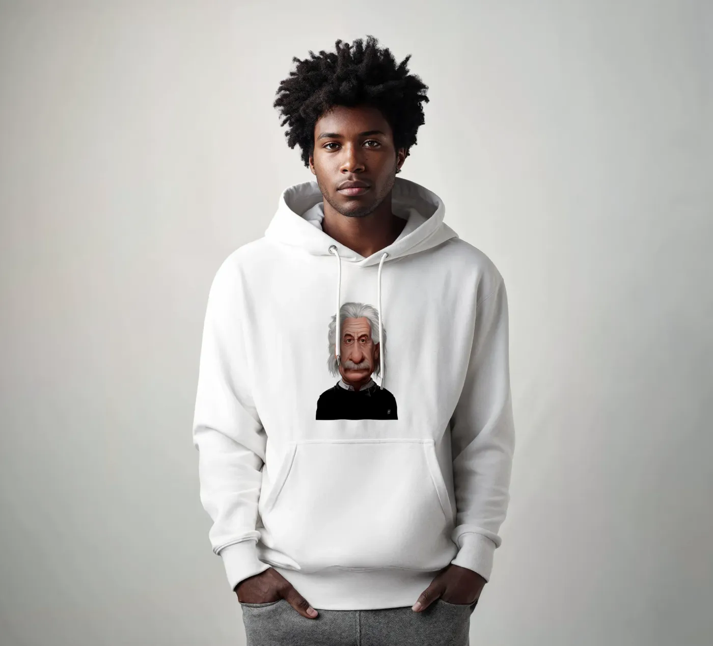 Albert Einstein hoodie by Rob Art | Illustration