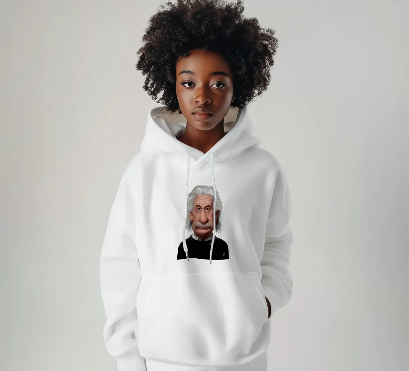 Albert Einstein hoodie by Rob Art | Illustration