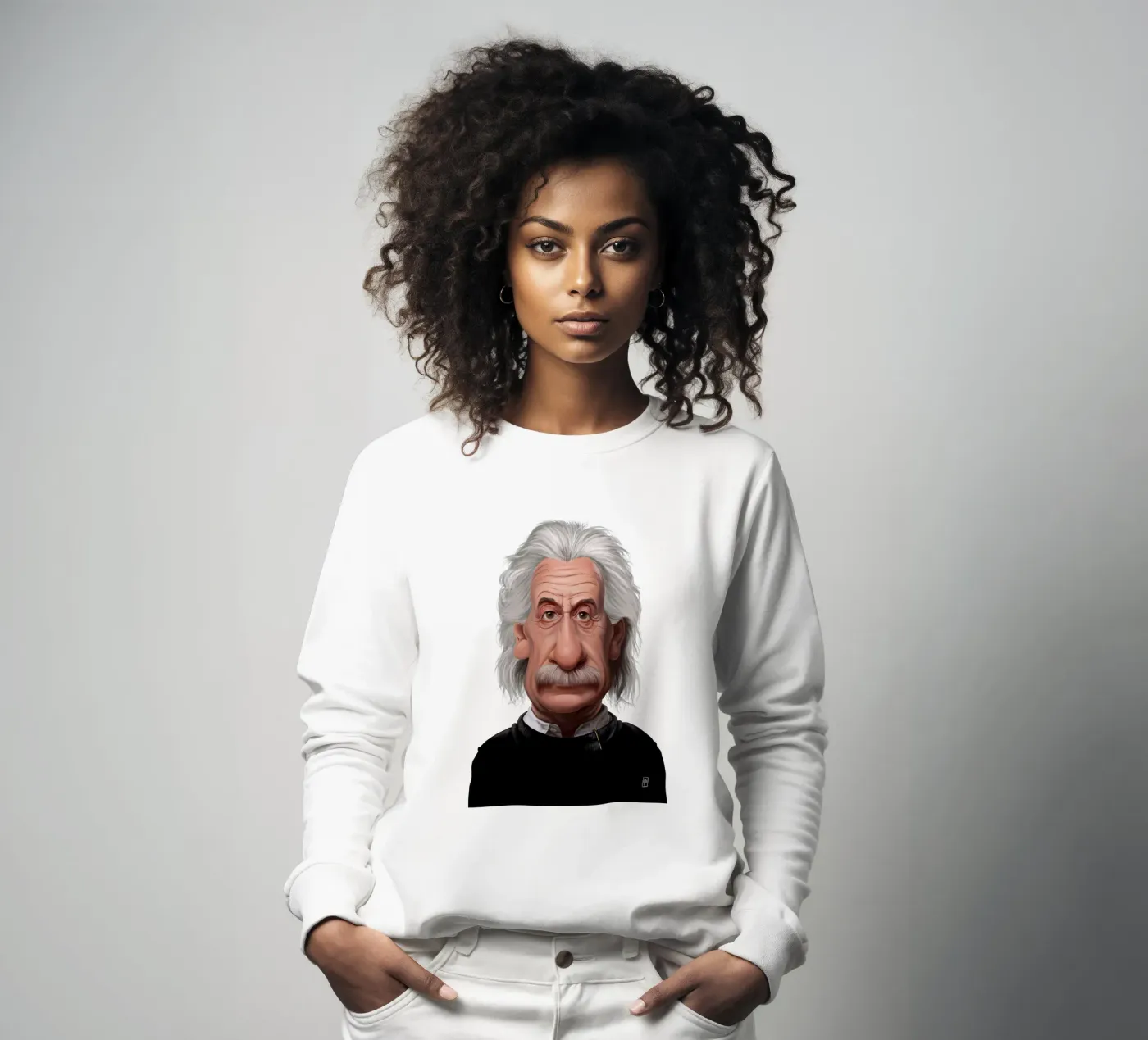 Albert Einstein sweatshirt by Rob Art | Illustration