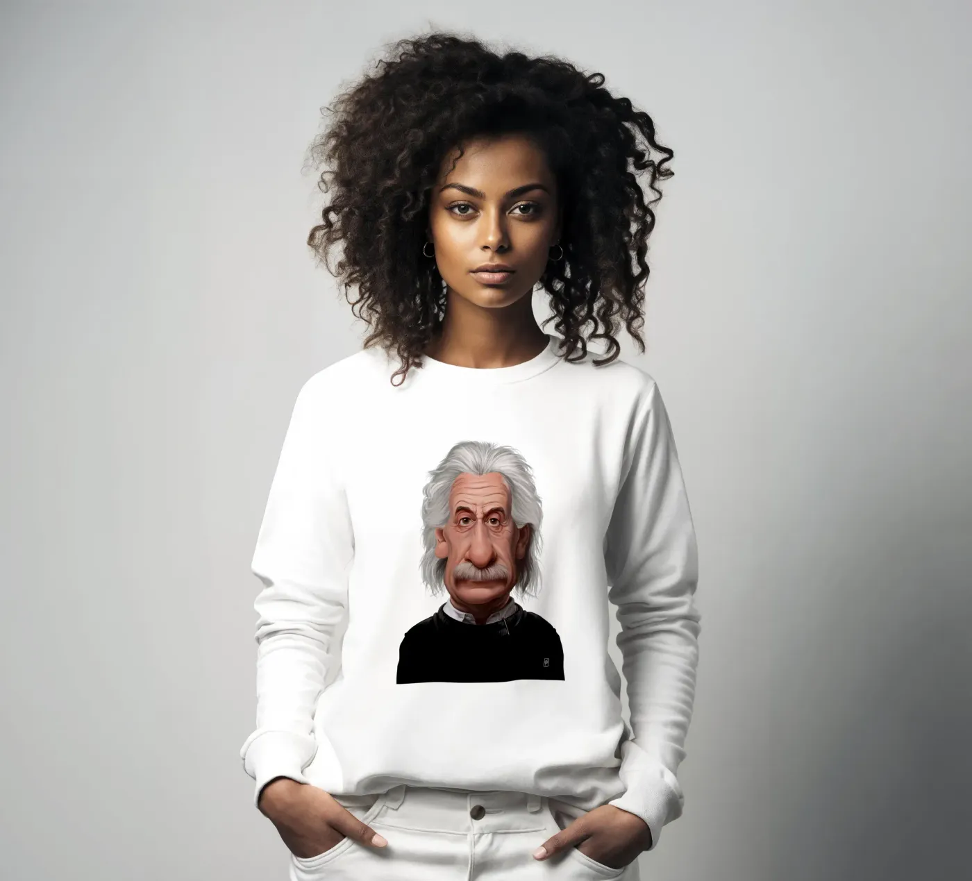 Albert Einstein sweatshirt by Rob Art | Illustration