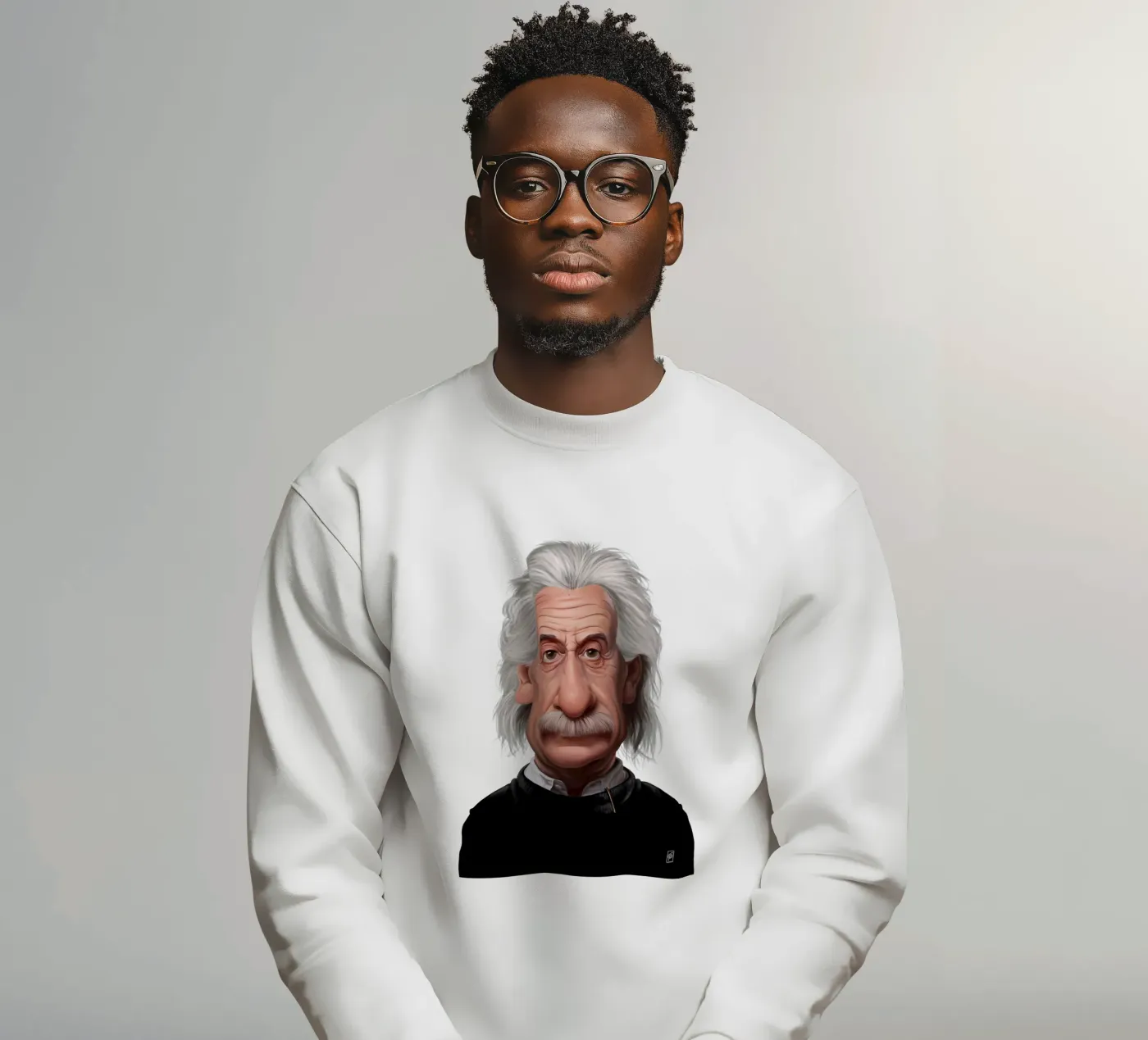 Albert Einstein sweatshirt by Rob Art | Illustration