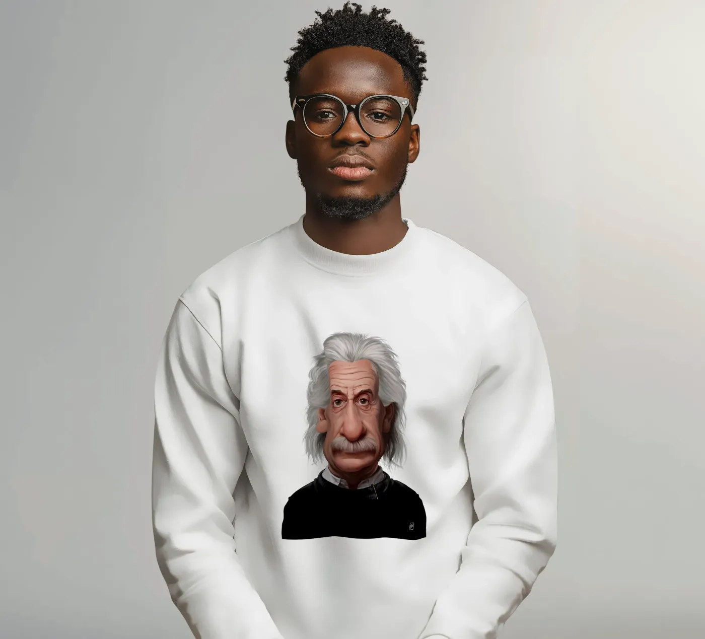 Albert Einstein sweatshirt by Rob Art | Illustration
