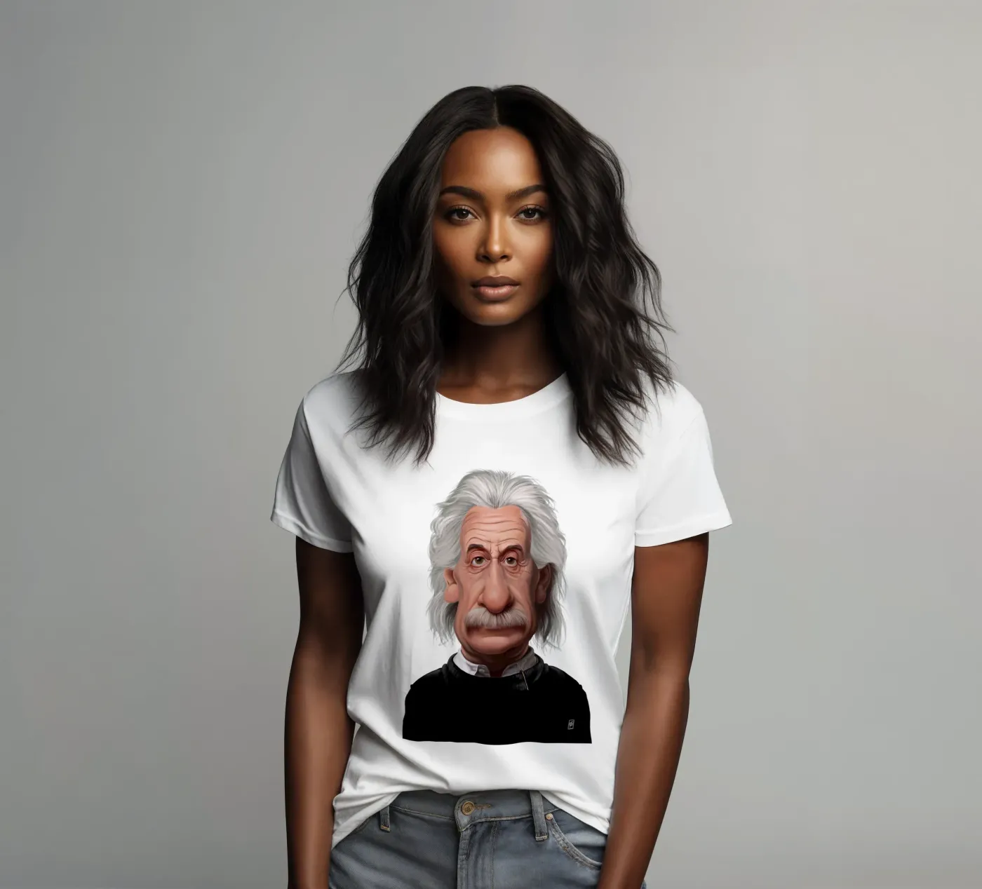 Albert Einstein t-shirt da donna da Rob Art | Illustration