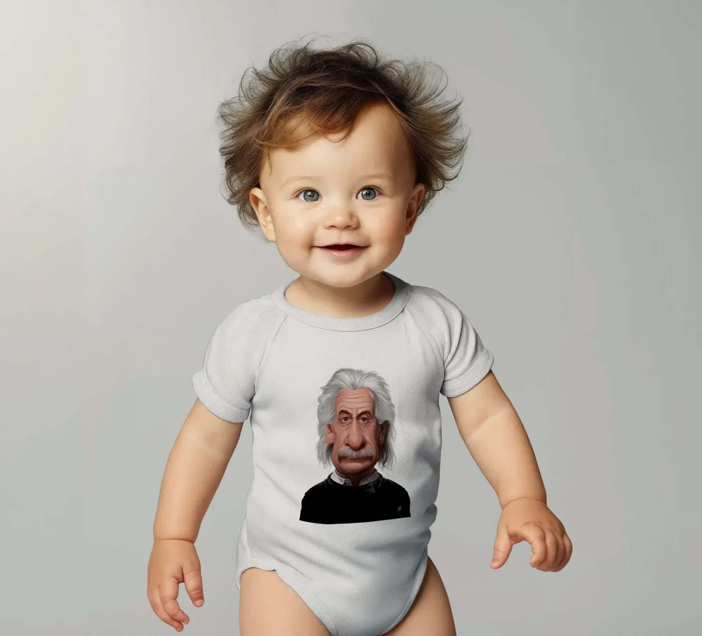 Albert Einstein body bébé de Rob Art | Illustration
