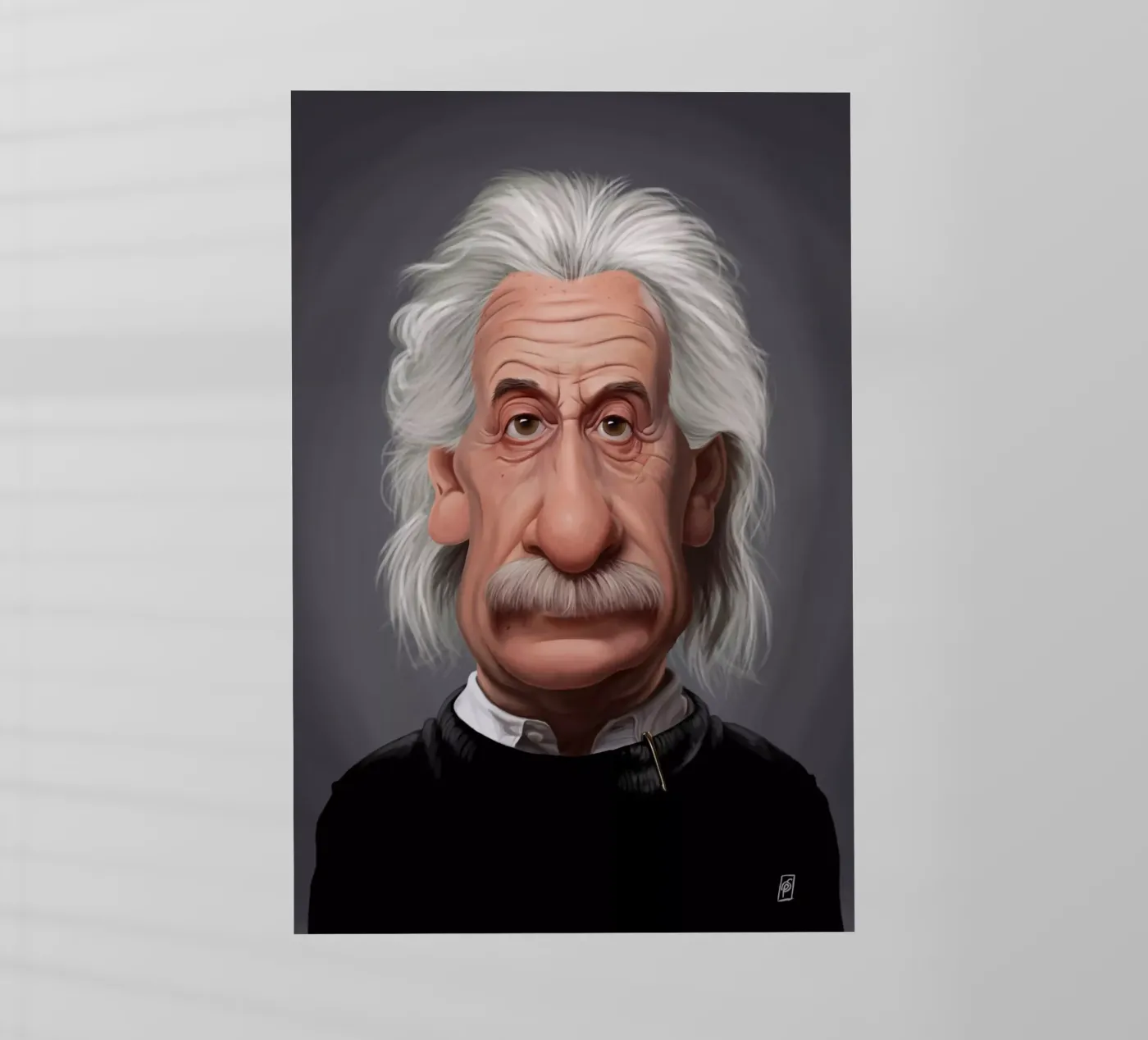 Albert Einstein backlit film by Rob Art | Illustration