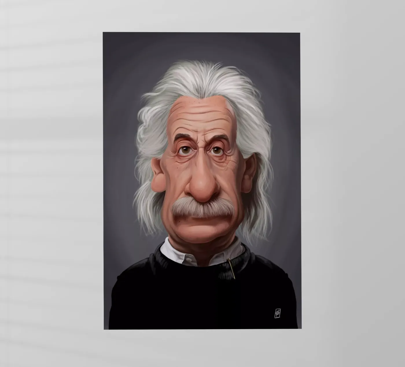 Albert Einstein pellicola backlit da Rob Art | Illustration