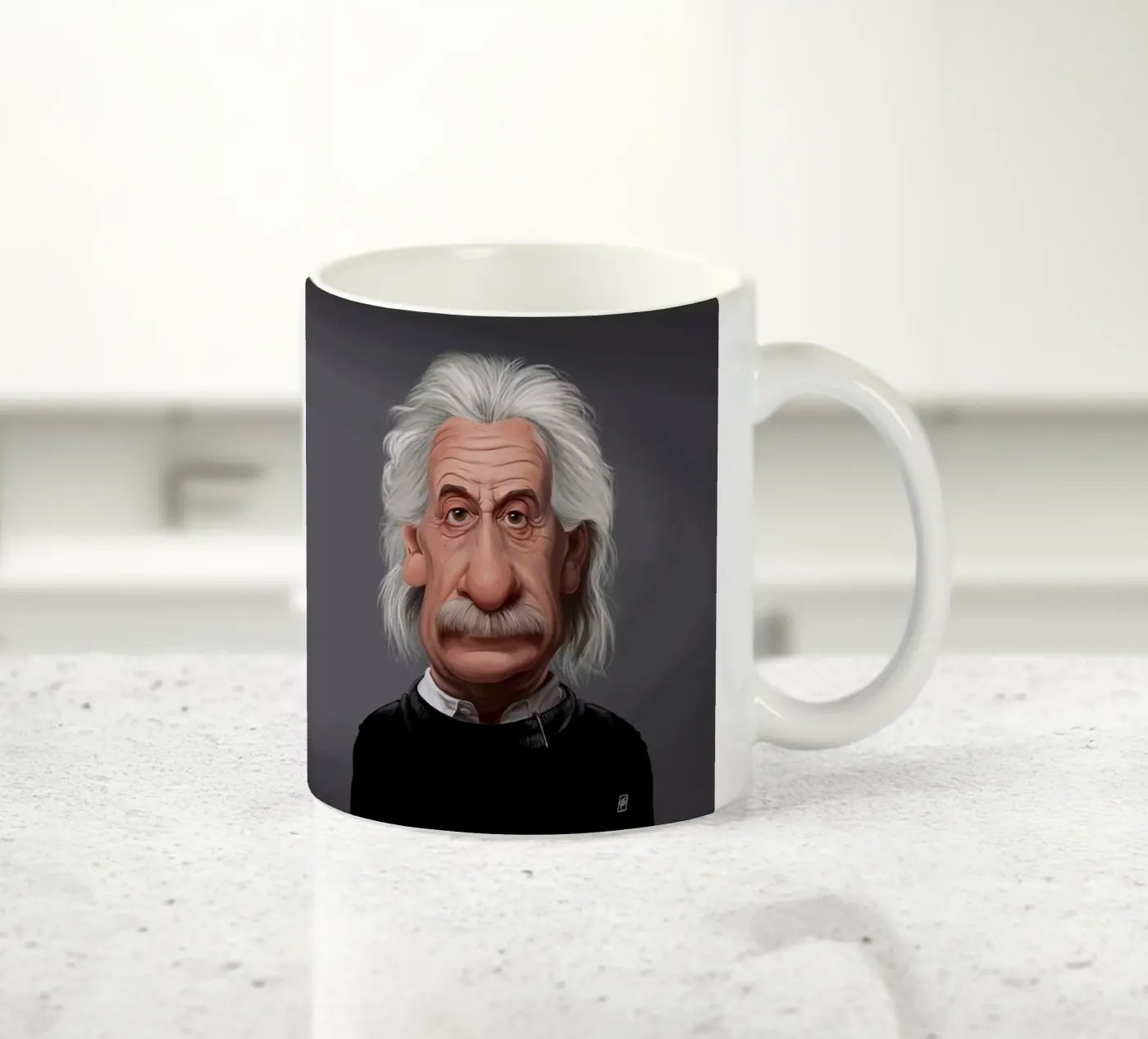 Albert Einstein tazza in ceramica da Rob Art | Illustration
