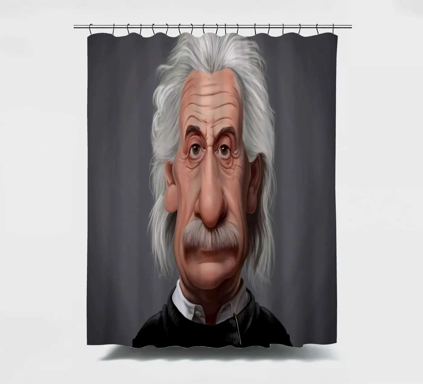 Albert Einstein Duschvorhang von Rob Art | Illustration