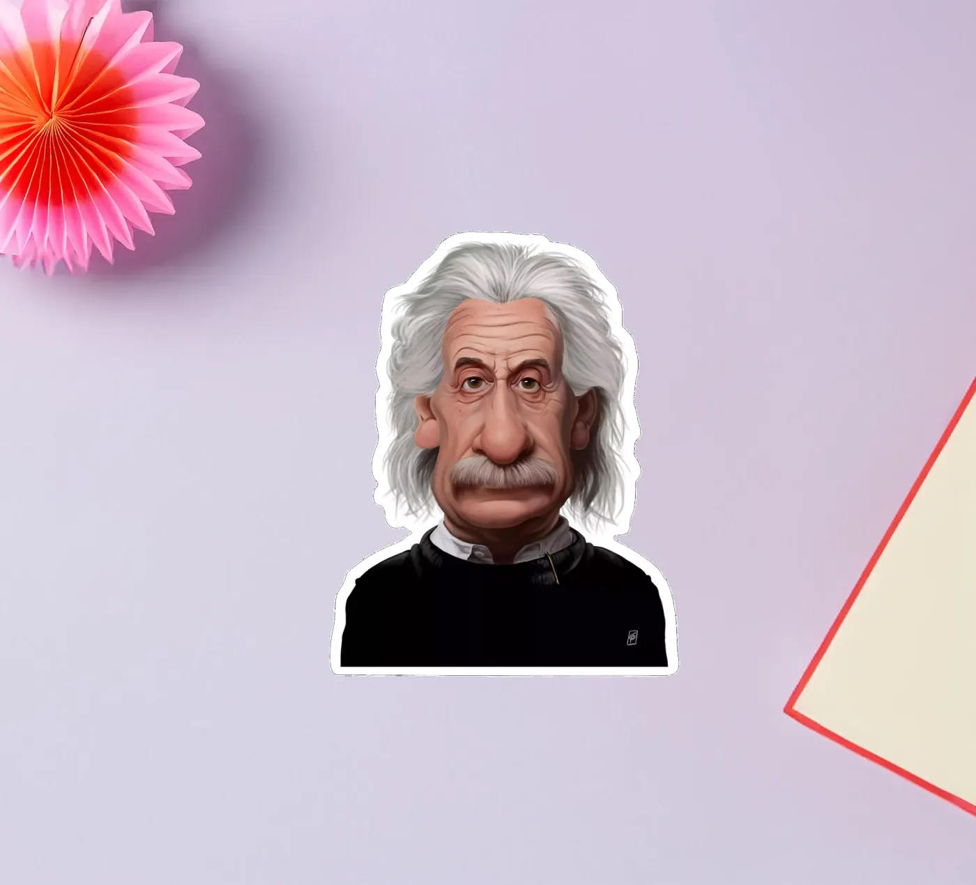 Albert Einstein sticker van Rob Art | Illustration