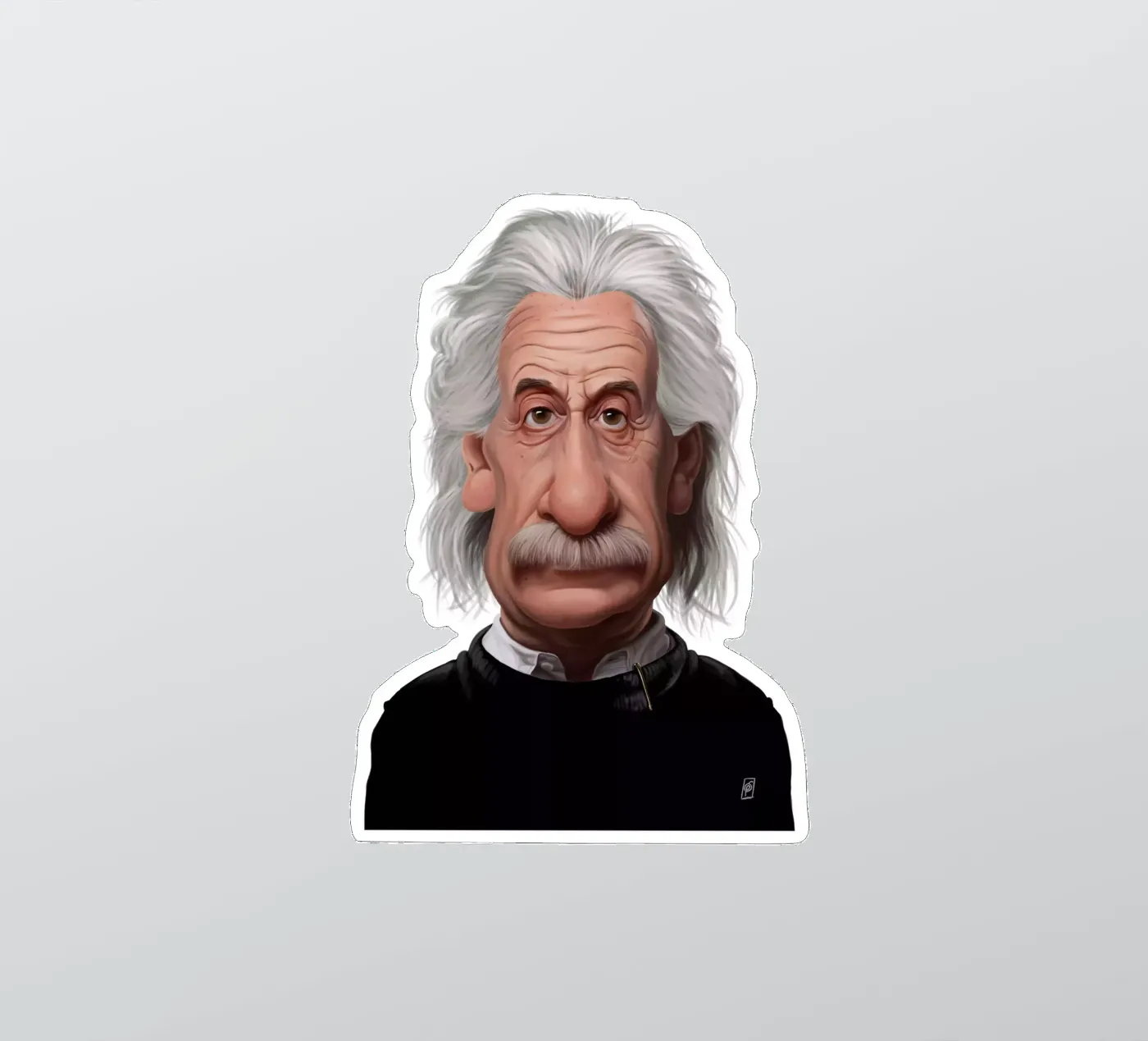 Albert Einstein sticker van Rob Art | Illustration