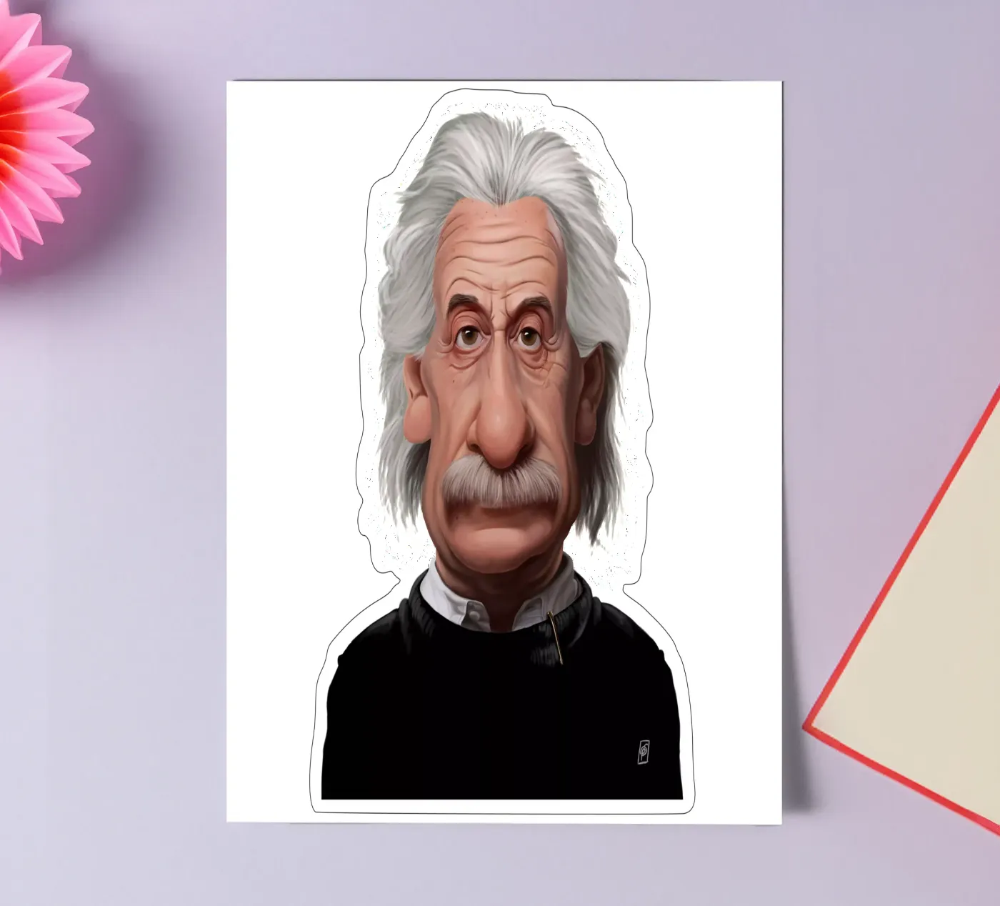 Albert Einstein sticker sheet by Rob Art | Illustration