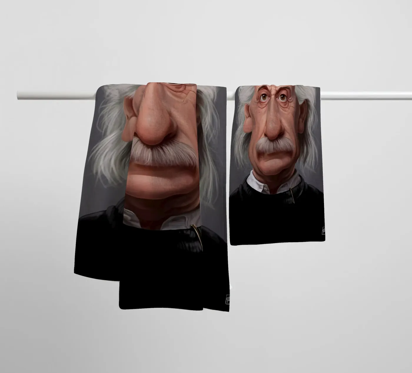 Albert Einstein Handtuch von Rob Art | Illustration