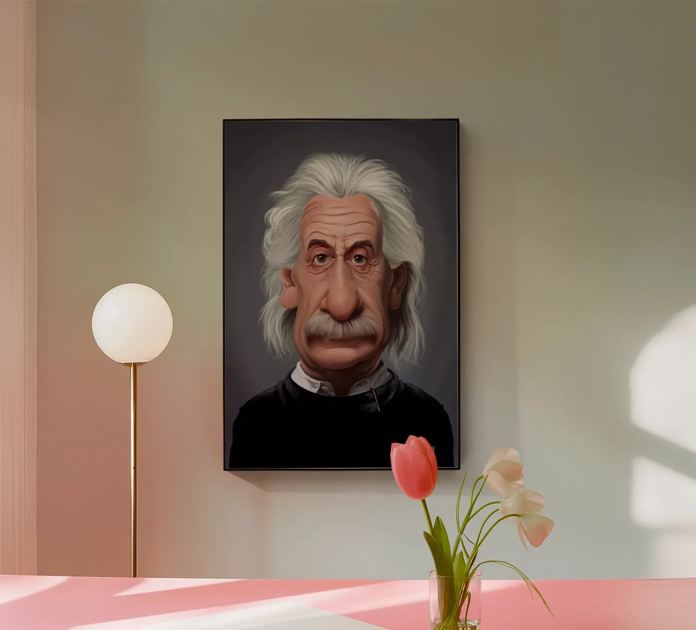 Albert Einstein acryl van Rob Art | Illustration