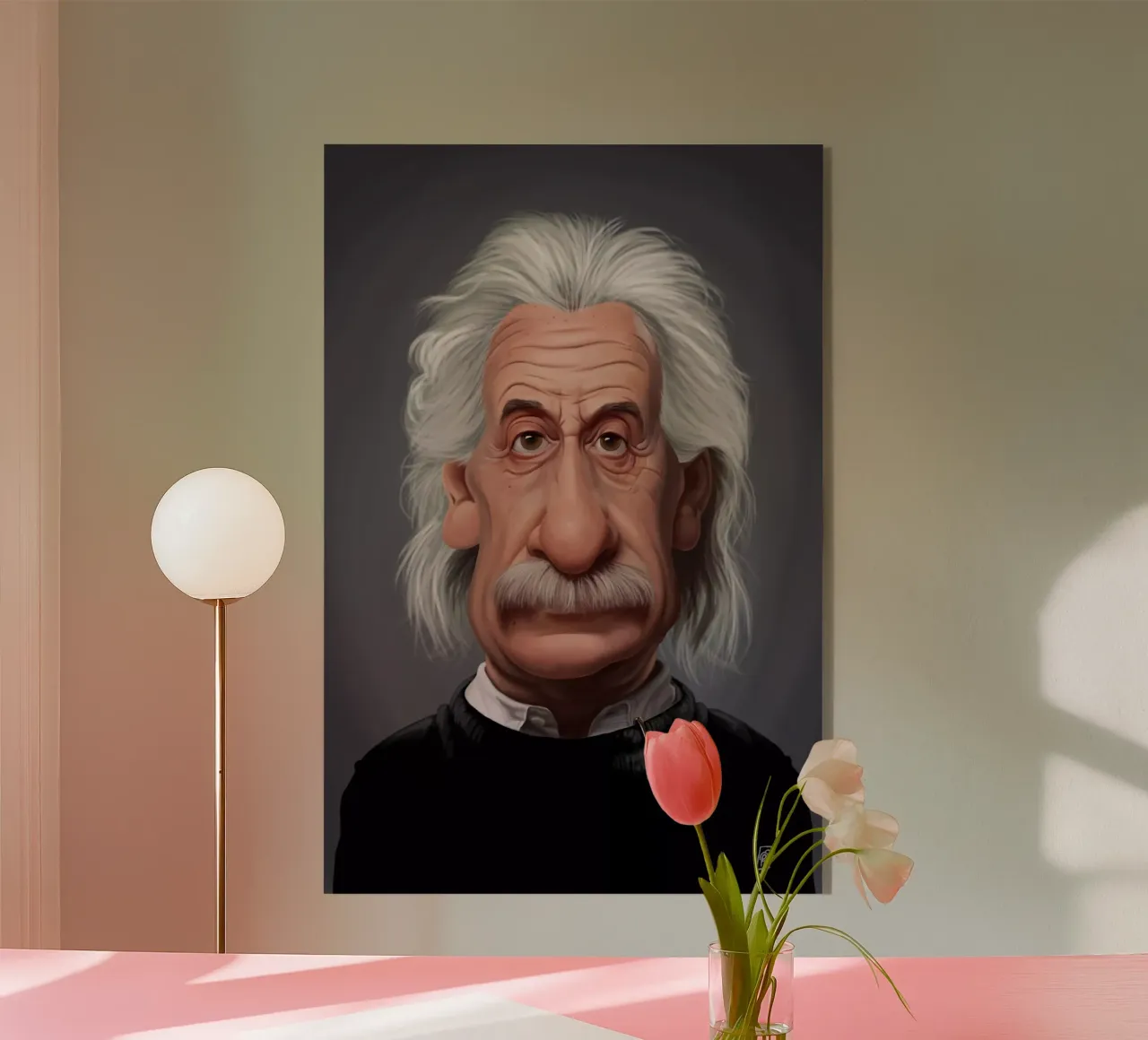 Albert Einstein plexiglass da Rob Art | Illustration