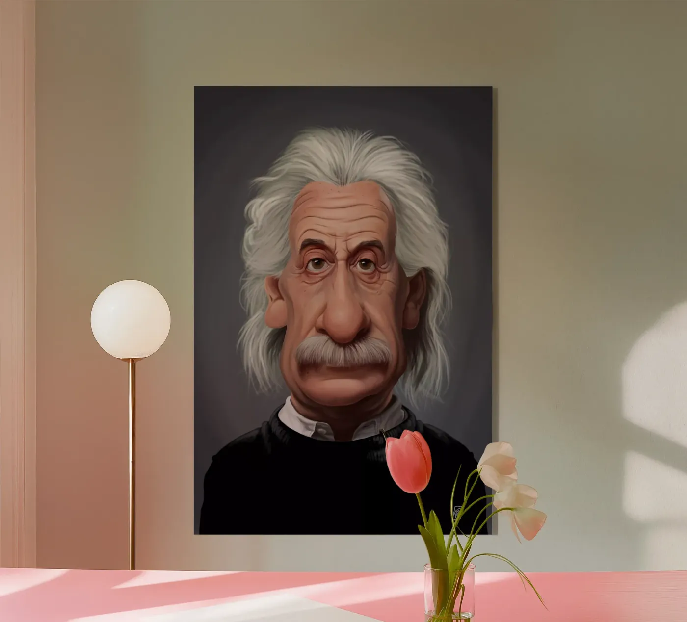 Albert Einstein acryl van Rob Art | Illustration