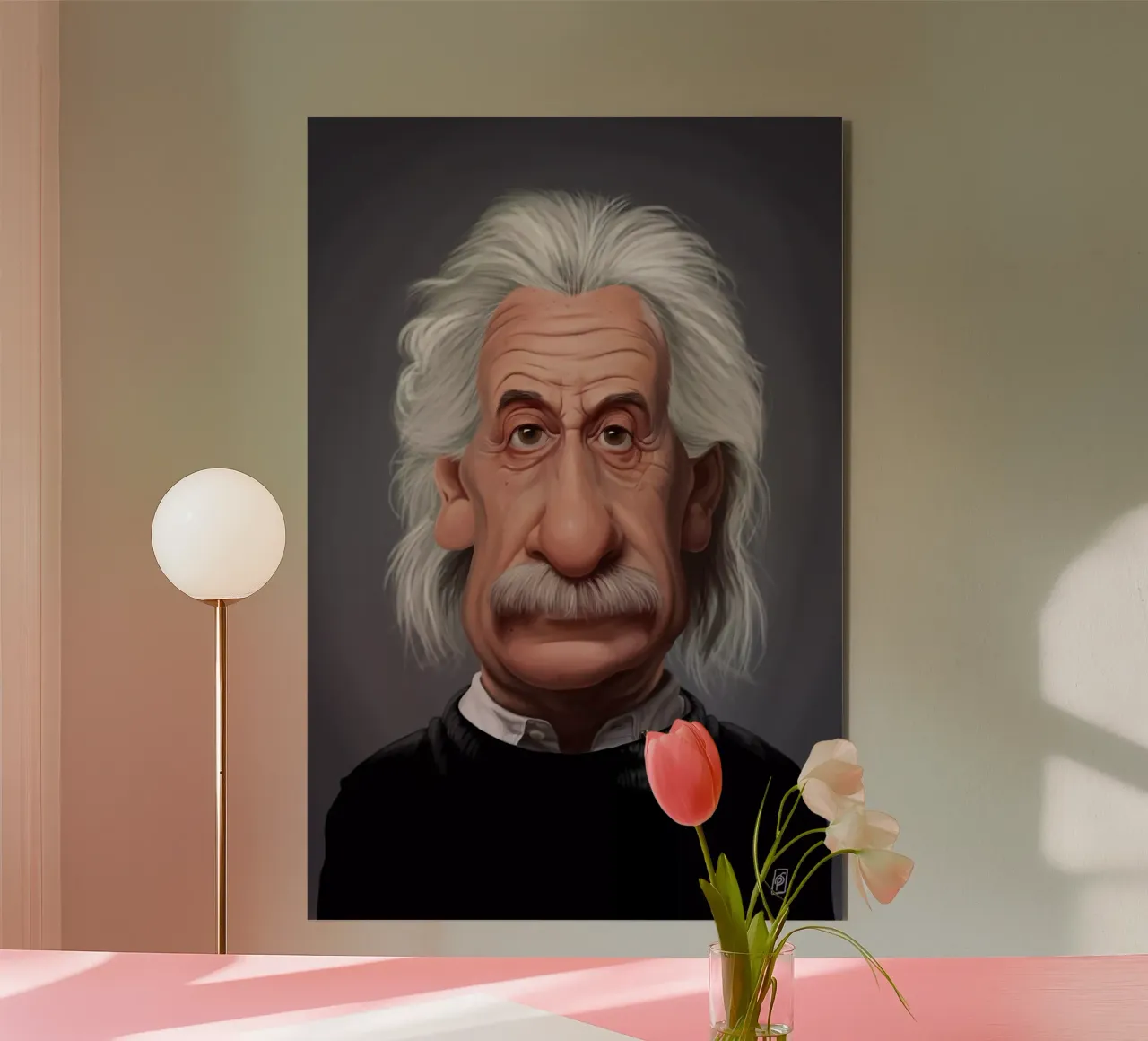 Albert Einstein alluminio dibond da Rob Art | Illustration