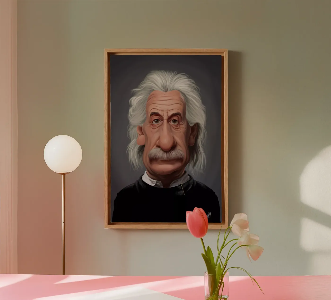 Albert Einstein canvas by Rob Art | Illustration