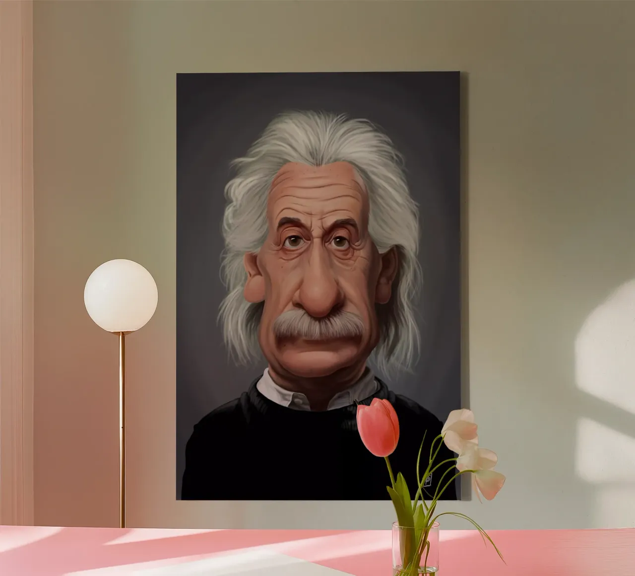 Albert Einstein canvas van Rob Art | Illustration